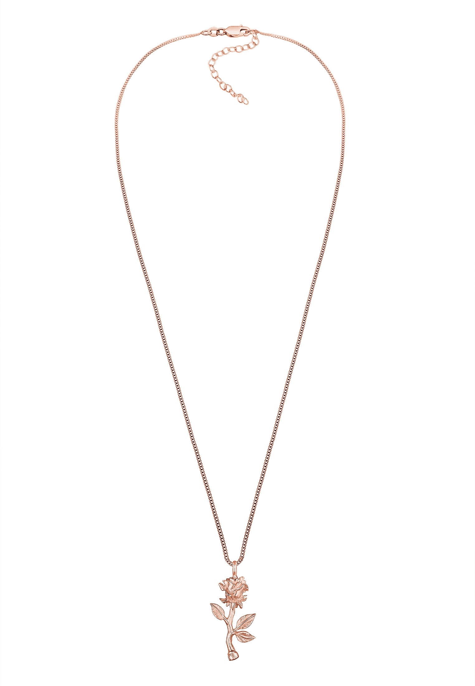 Elli Kette mit Anhänger »Box Chain Rosen-Anhänger Vintage Look 925 Silber« JW9459