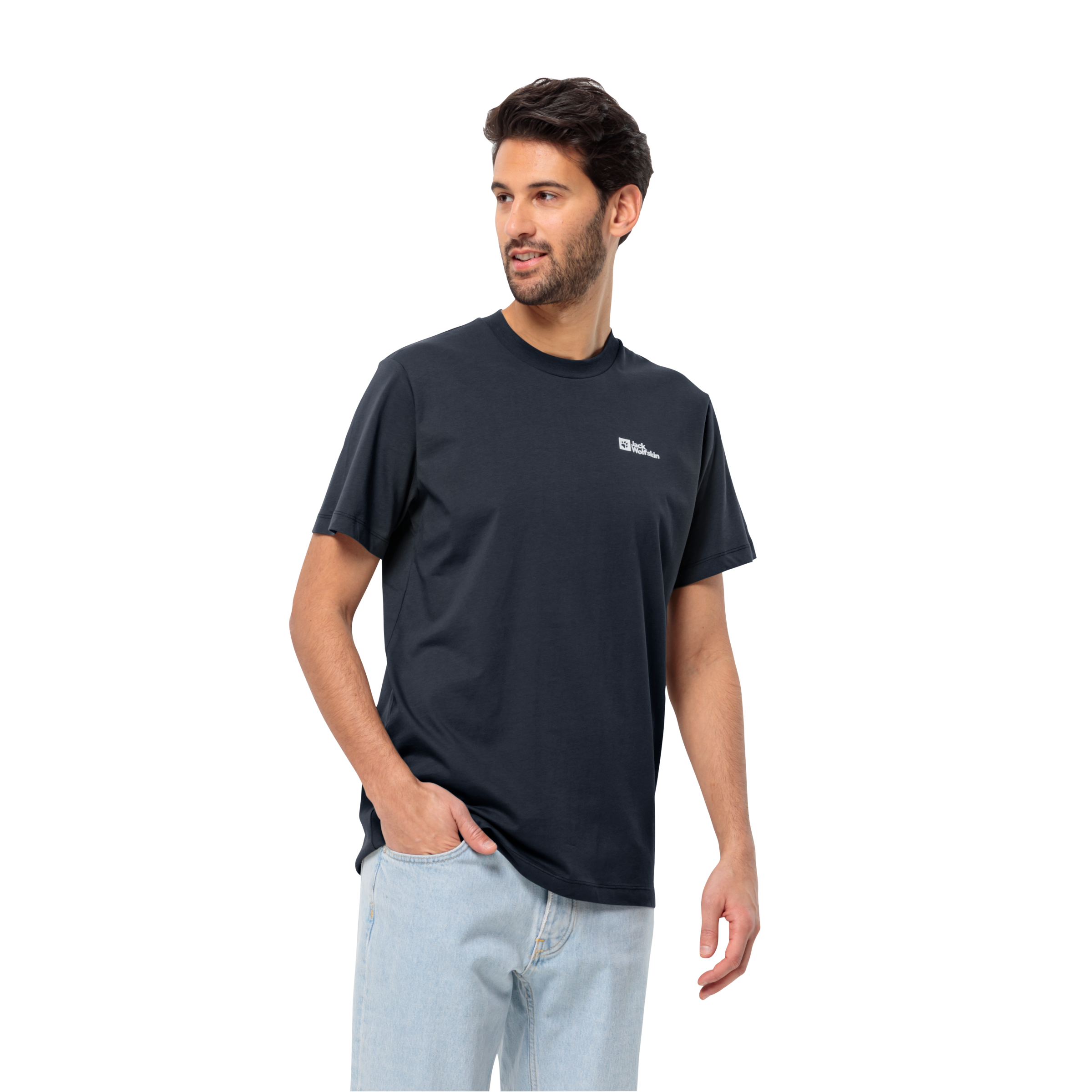 Jack Wolfskin T-Shirt »ESSENTIAL T M«, weiches, klassisches T-Shirt aus atmungsaktiver Bio-Baumwolle