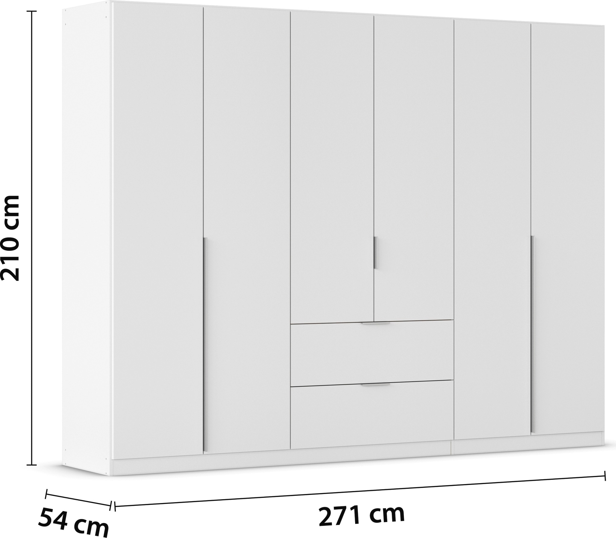 rauch Drehtürenschrank »Kleiderschrank Schrank Garderobe AGORDO mit Dekor- oder Hochglanzfront«, (in zwei Griff-Farben mit Dekor- oder Hochglanzfront), mit Außenschubkästen, in 6 Breiten und 2 Höhen MADE IN GERMANY