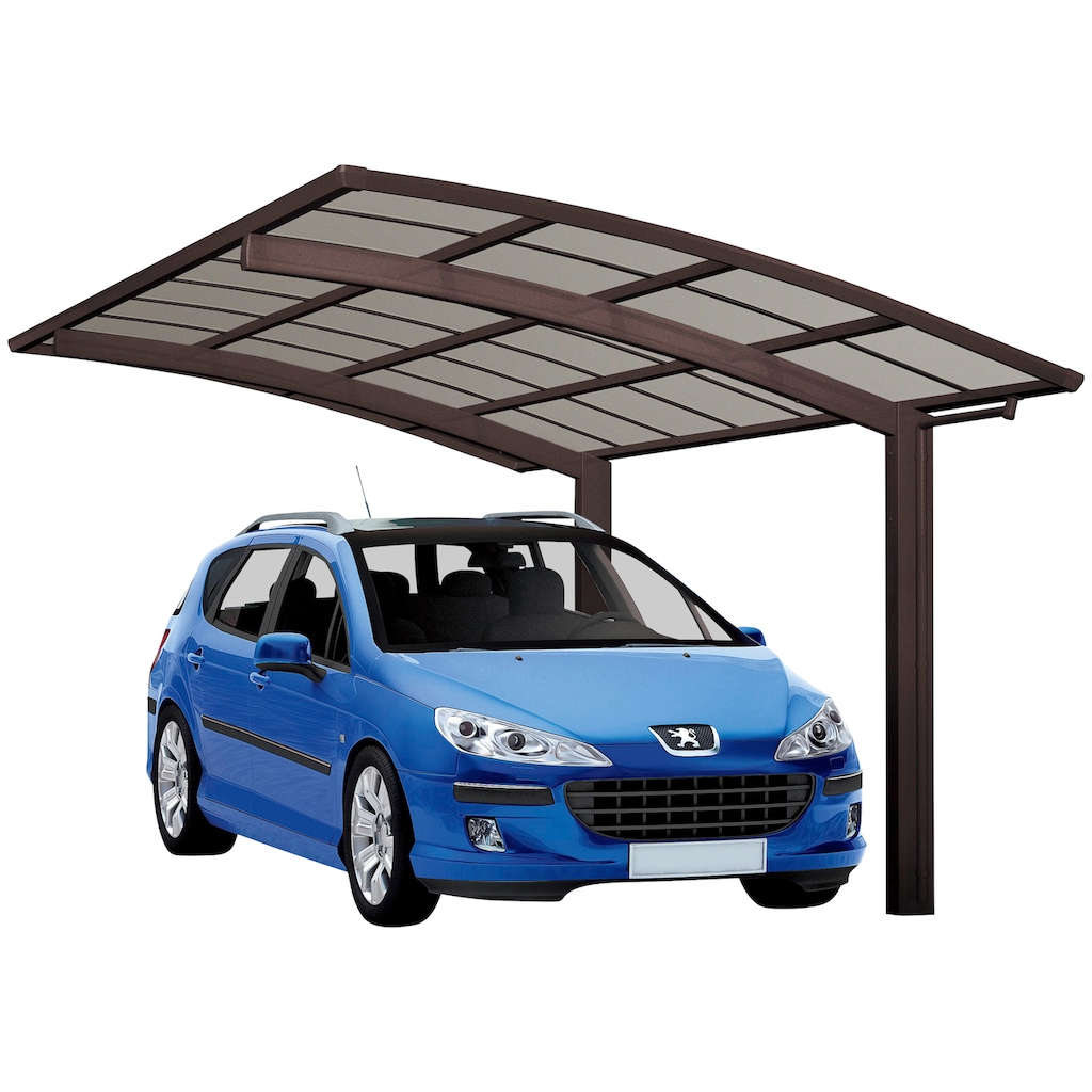 Ximax Einzelcarport »Portoforte Typ 80 Standard-mattbraun«, Aluminium, 254 cm, braun, Aluminium