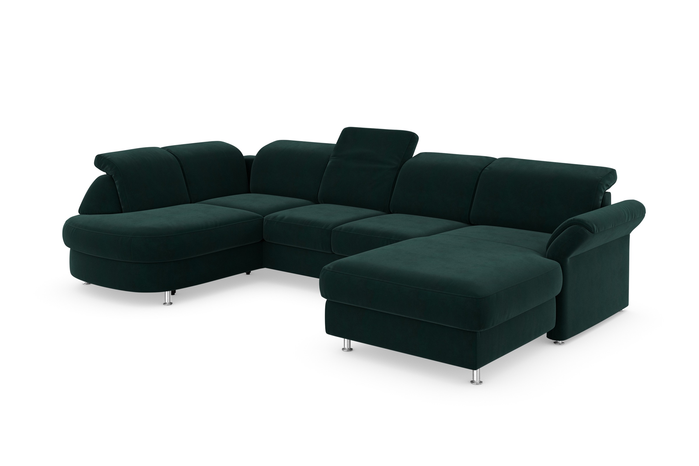 sit&more Wohnlandschaft »Apulia U-Form«, wahlweise Bettfunktion, Bettkasten und Kopf- und Armteilverstellung