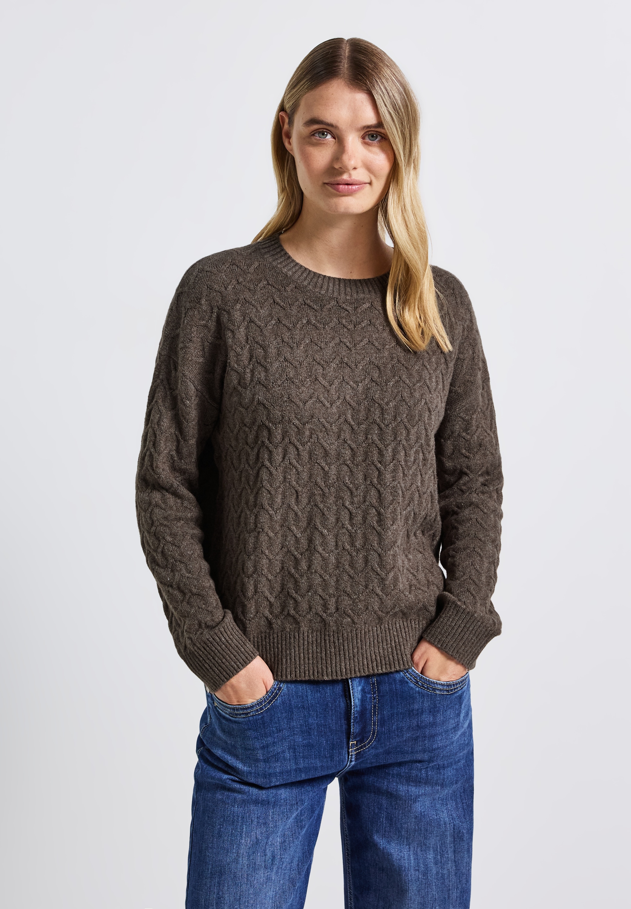 STREET ONE Strickpullover, mit Rundhalsausschnitt günstig online kaufen