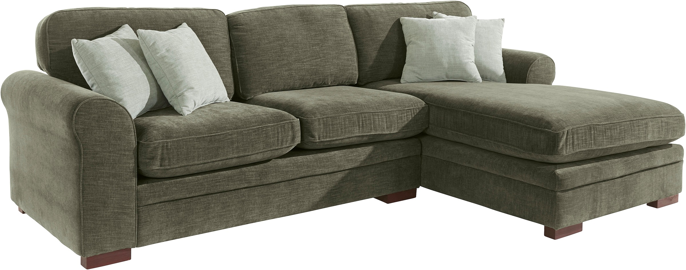 Thumbnail - Home affaire "Broughton L-Form" weicher Sitzkomfort, incl. 4 Zierkissen, Keder