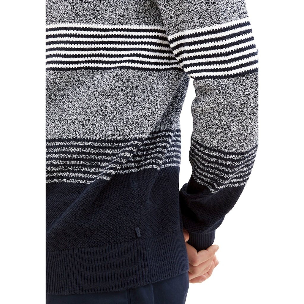 TOM TAILOR Streifenpullover, mit Streifen-Optik