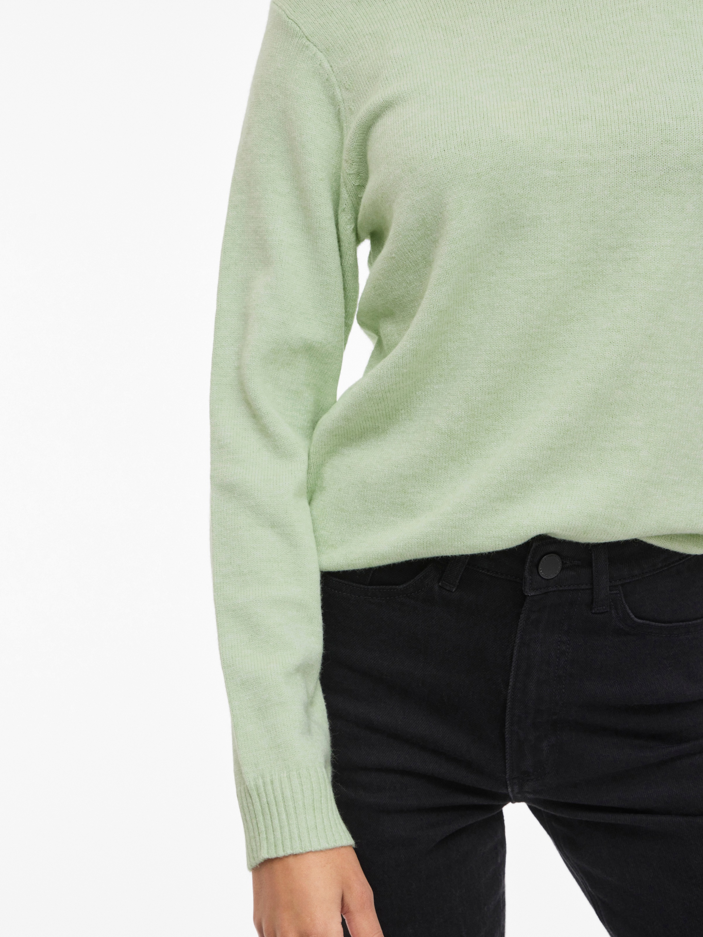 Vila Pull Ril O-neck Knit Smoke Green / Light Melange S Femme 3