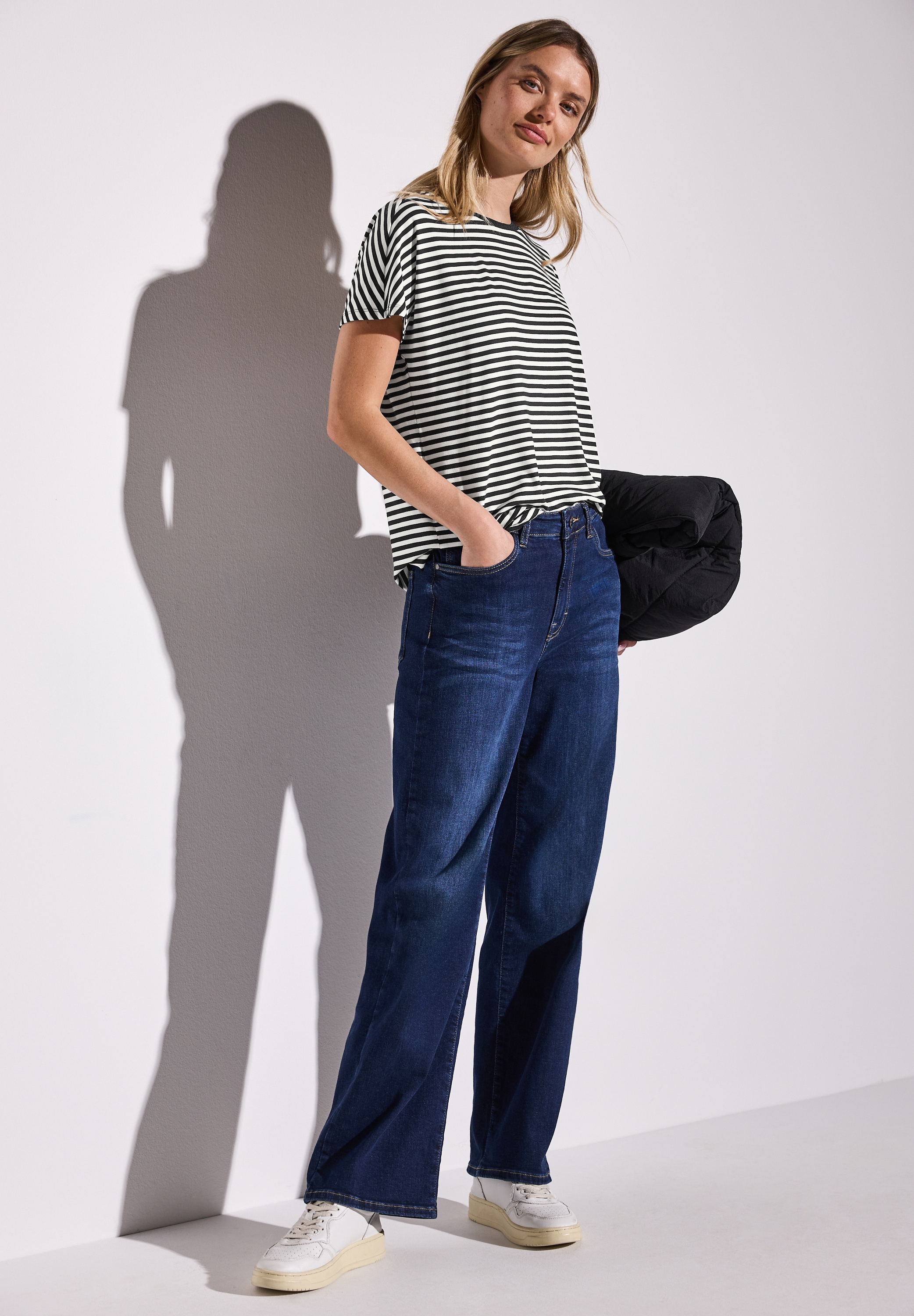 STREET ONE T-Shirt »Style Crista«, mit Streifen Muster