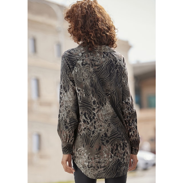 LASCANA Longbluse, mit Animalprint online kaufen | BAUR