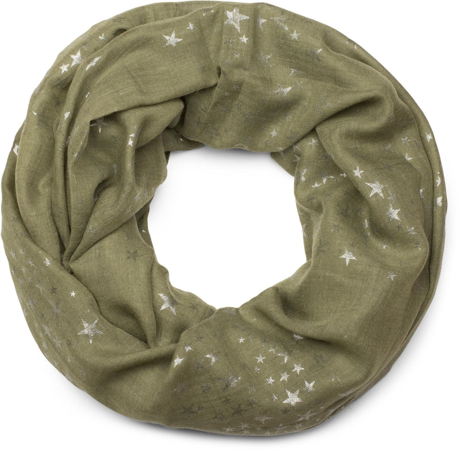 styleBREAKER Loop "Loop Schal mit Metallic Sterne Print" 1 Stk. günstig online kaufen