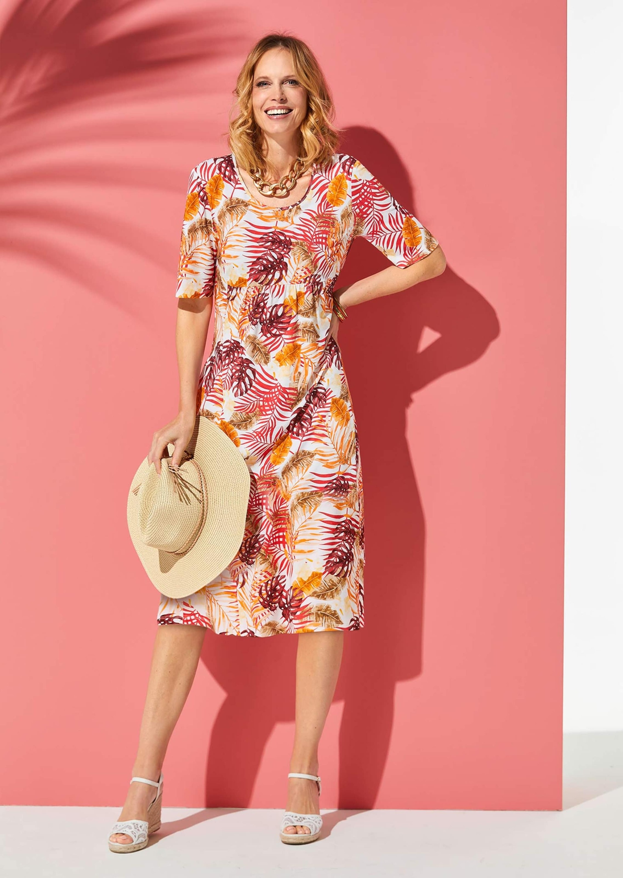 GOLDNER Jerseykleid »Elastisches Jerseykleid mit modischem Druck«