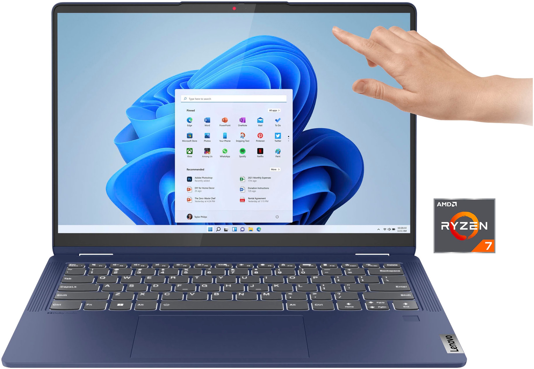 Lenovo Convertible Notebook »IdeaPad Flex 5 14ABR8«, 35,56 cm, / 14 Zoll, AMD, Ryzen 7, Radeon Graphics, 1000 GB SSD