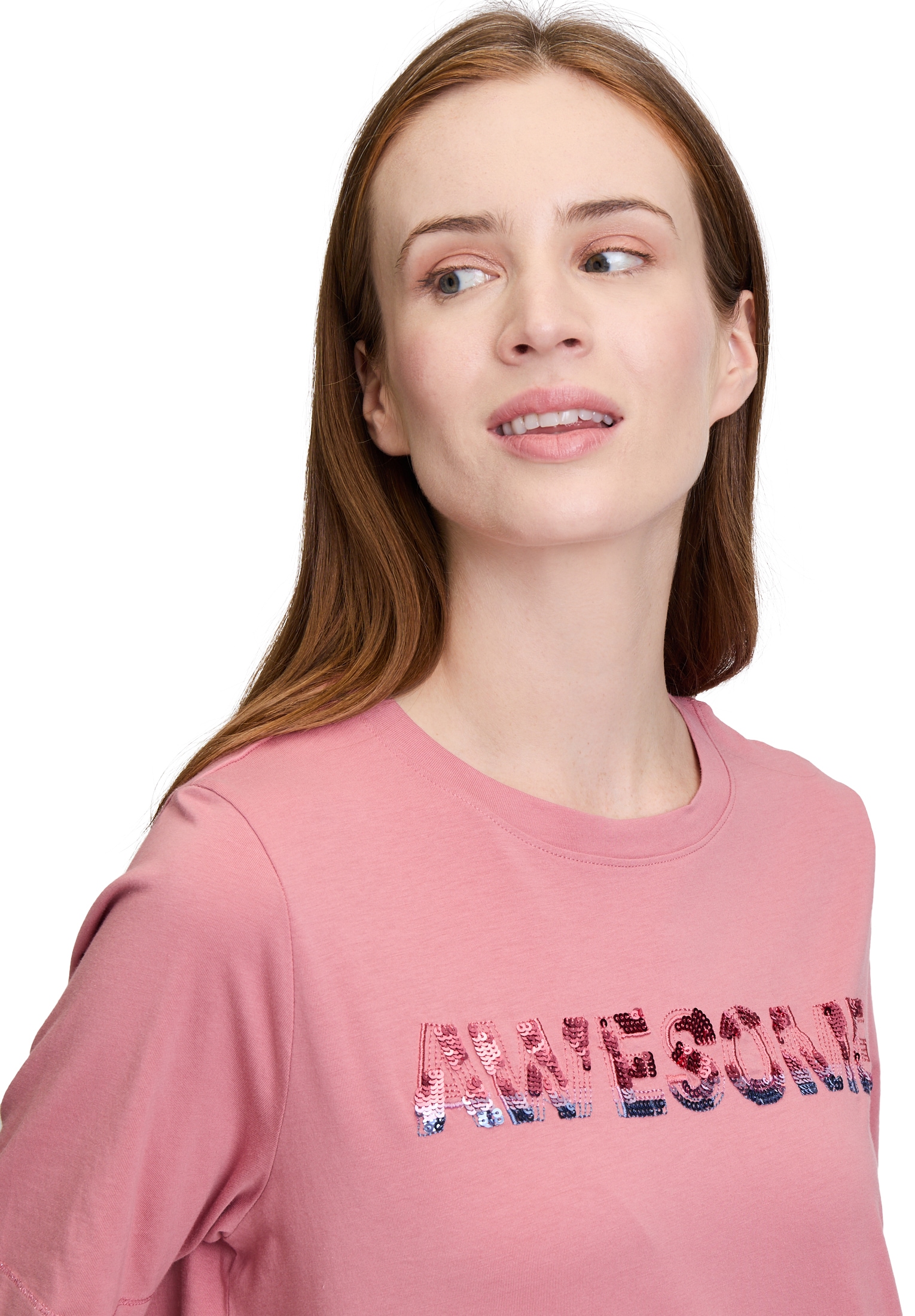 Cartoon Kurzarmshirt »Cartoon Damen Rundhals-Shirt kurzarm«, (1 tlg.), Pailletten