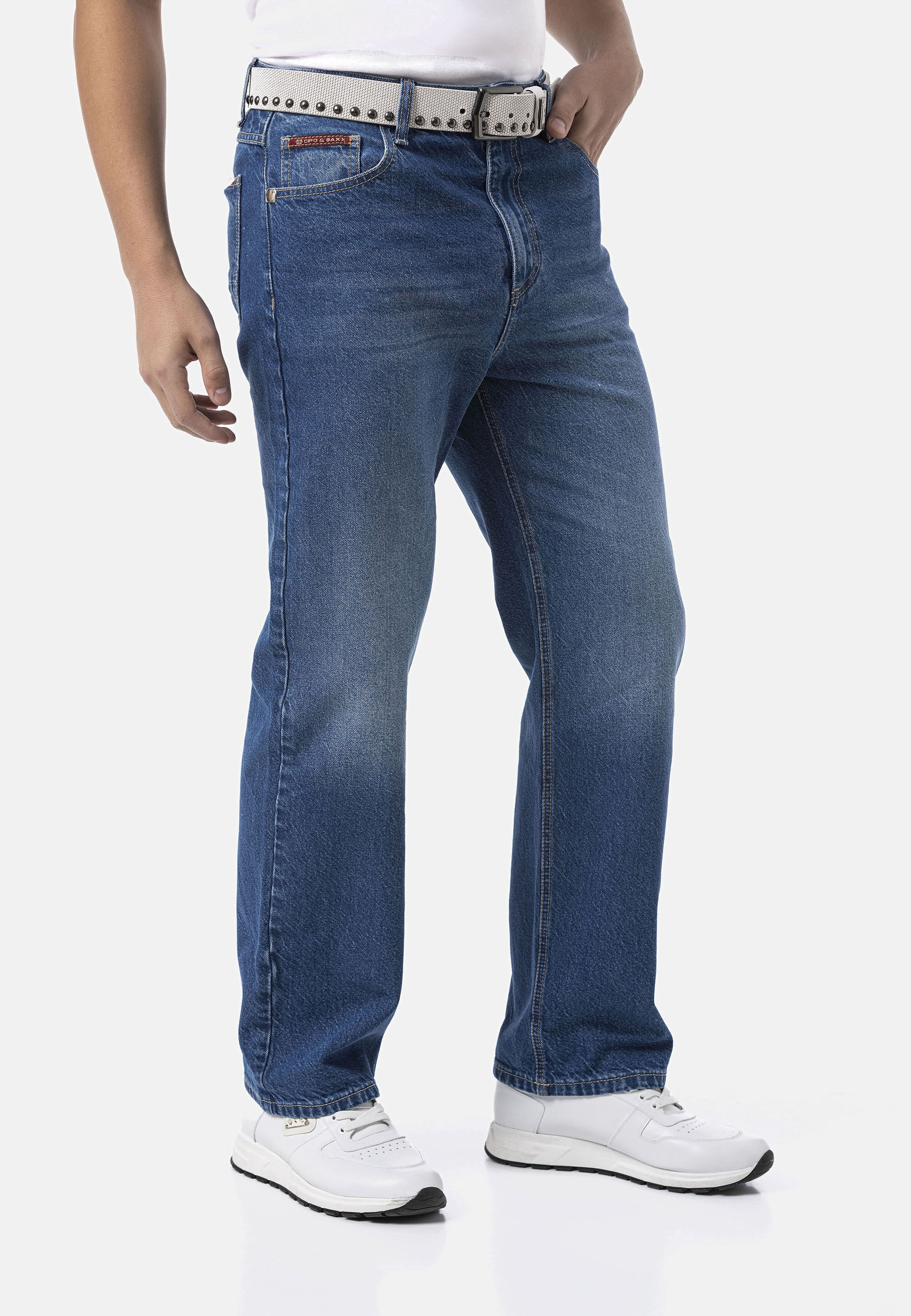 Cipo & Baxx Relax-fit-Jeans »Cipo & Baxx Jeanshose CD903« Baggy Fit, mit Leichte Iceblue-Waschung