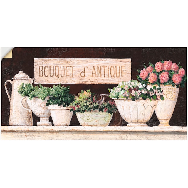 Artland Wandbild »Antike Sträuße«, Vasen & Töpfe, (1 St.), als Alubild,  Leinwandbild, Wandaufkleber oder Poster in versch. Größen kaufen | BAUR