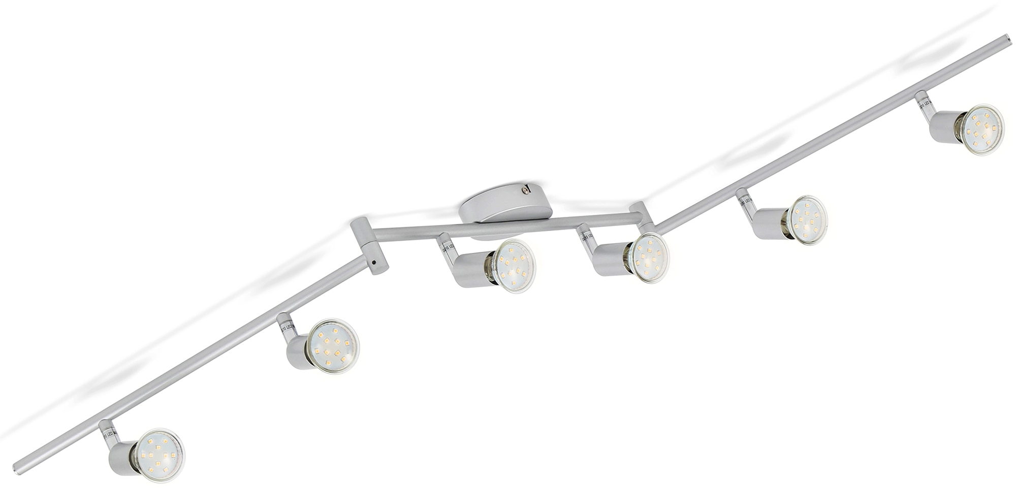 B.K.Licht LED Deckenspots, 6 flammig-flammig, LED Deckenleuchte, schwenkbar, Spots, inkl. 6x GU10 Leuchtmittel