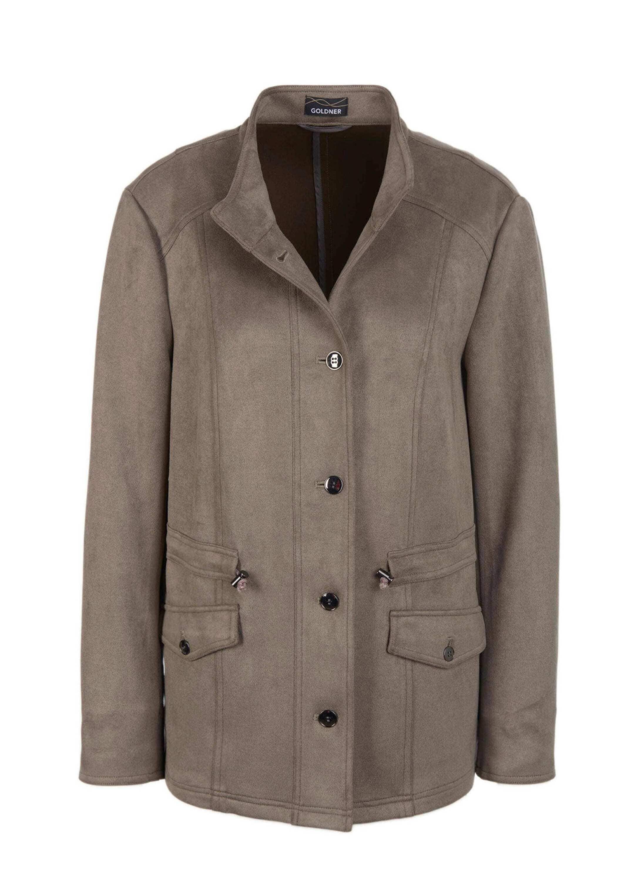 GOLDNER Jackenblazer "Blazer in weicher Velourslederoptik" Ohne günstig online kaufen