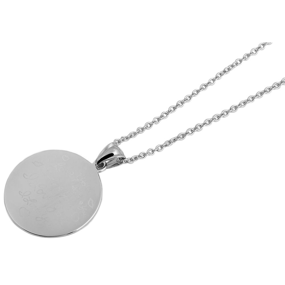 Kette ohne Anhänger ADELIA´S "Damen Halskette – Ankerkette aus Edelstahl 43 cm", silber, Halsketten, Damen, 43cm, Edelstahl, Perfekt als Geschenk zum Jubiläum