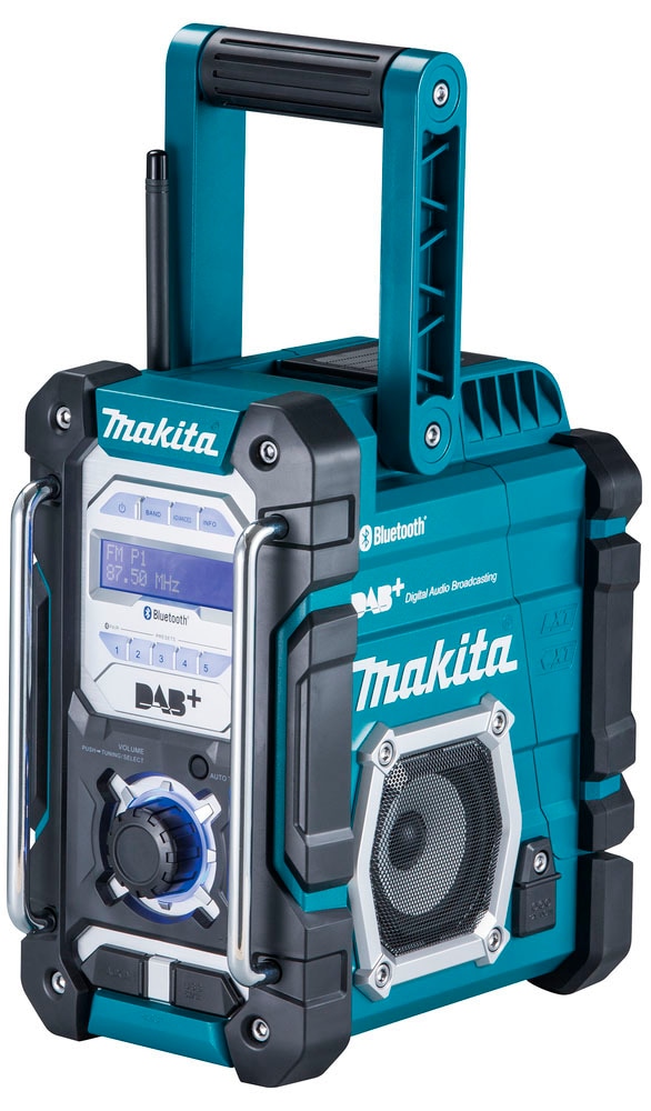 MAKITA Baustellenradio "DMR112", B:27,5cm H:43,1cm T:16,5cm, blau, Radios, ohne Akku