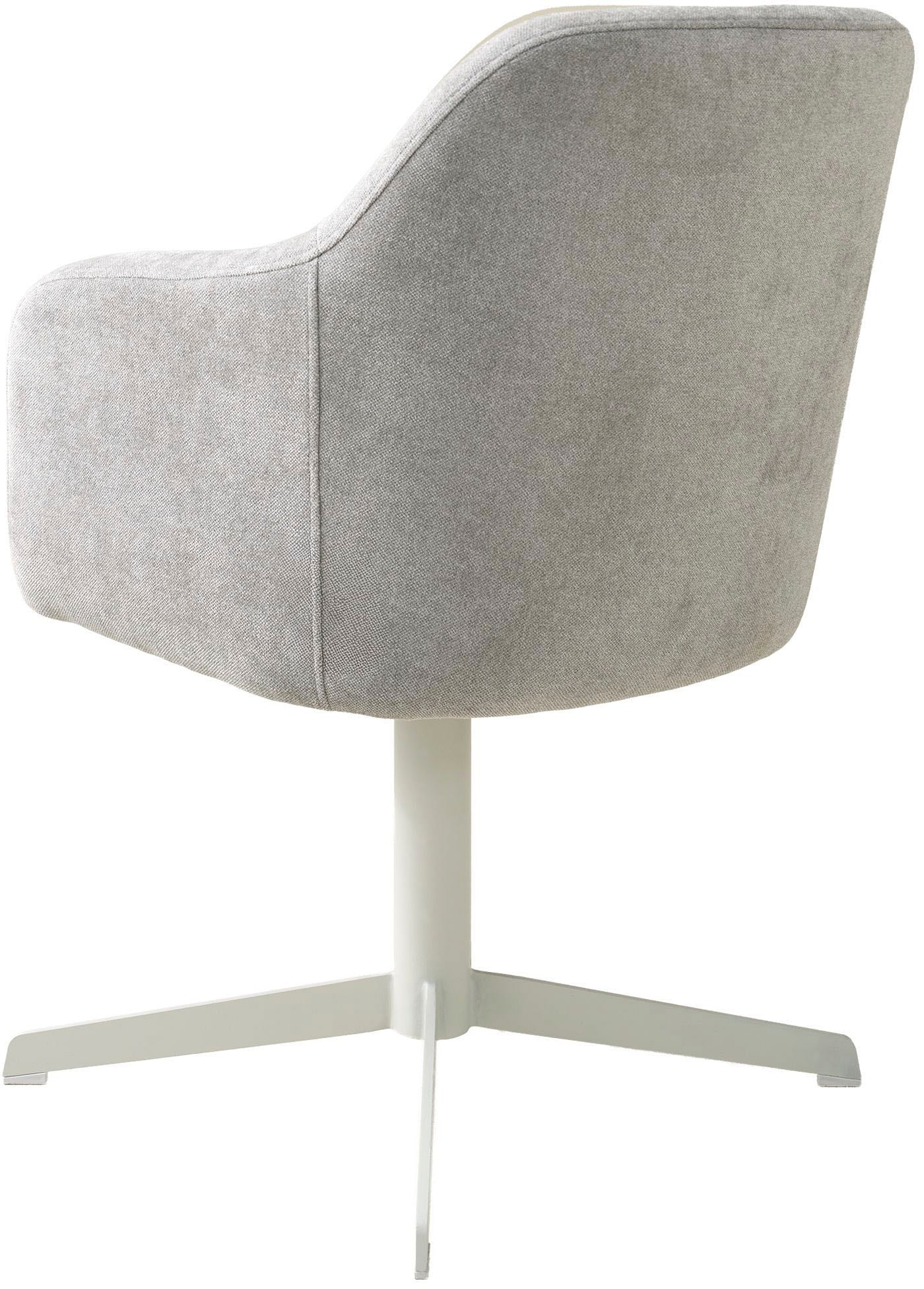 SCHÖNER WOHNEN-Kollektion Esszimmerstuhl »MARLOY, 360° drehbar mit Rückholfunktion« () 1 Stk.mit Taschenfederkern, Bezug Webstoff, Untergestell pulverbeschichtet