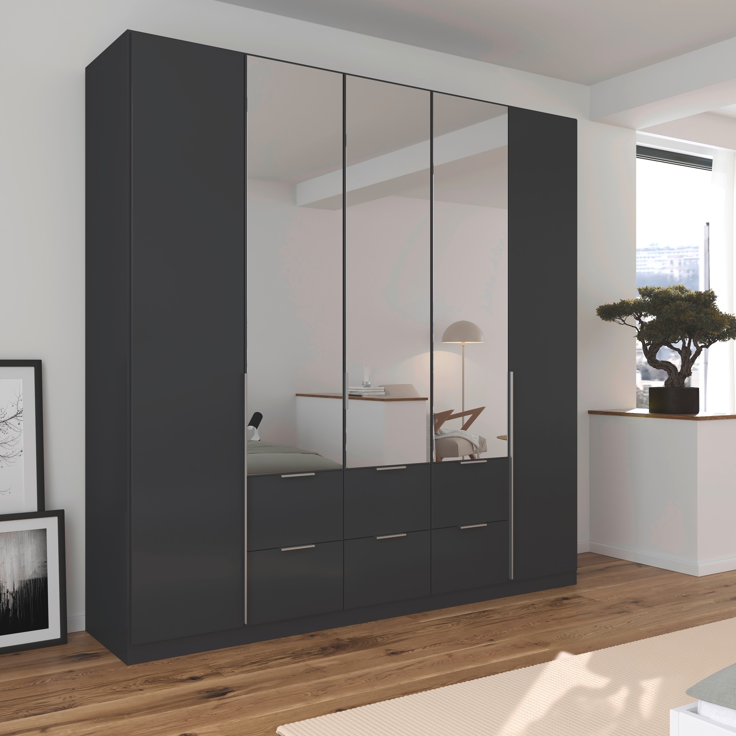 OTTO home Drehtürenschrank "Kleiderschrank Schrank Garderobe AGORDO mit Dek günstig online kaufen