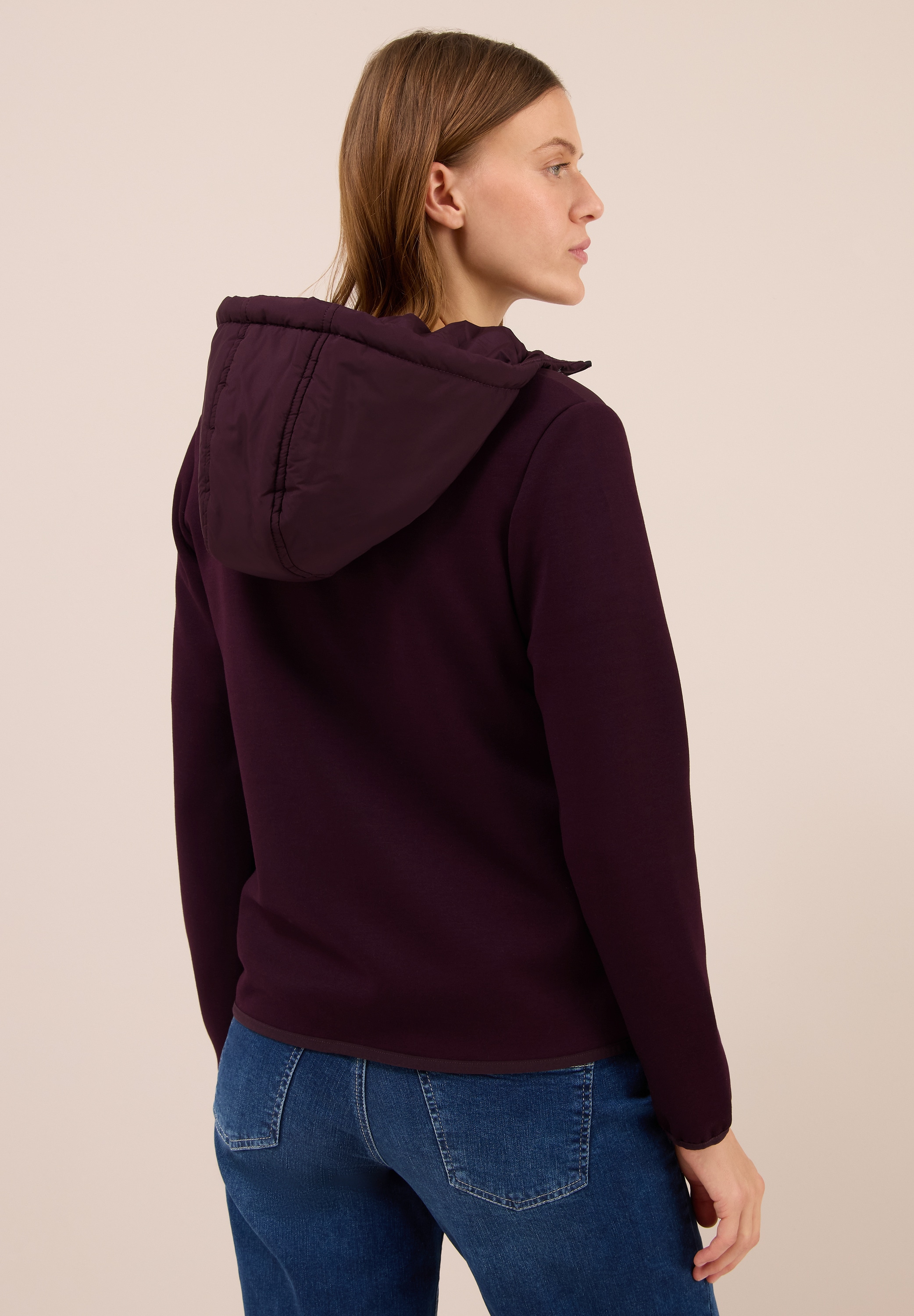 Cecil Steppjacke, mit Kapuze, aus softem Materialmix
