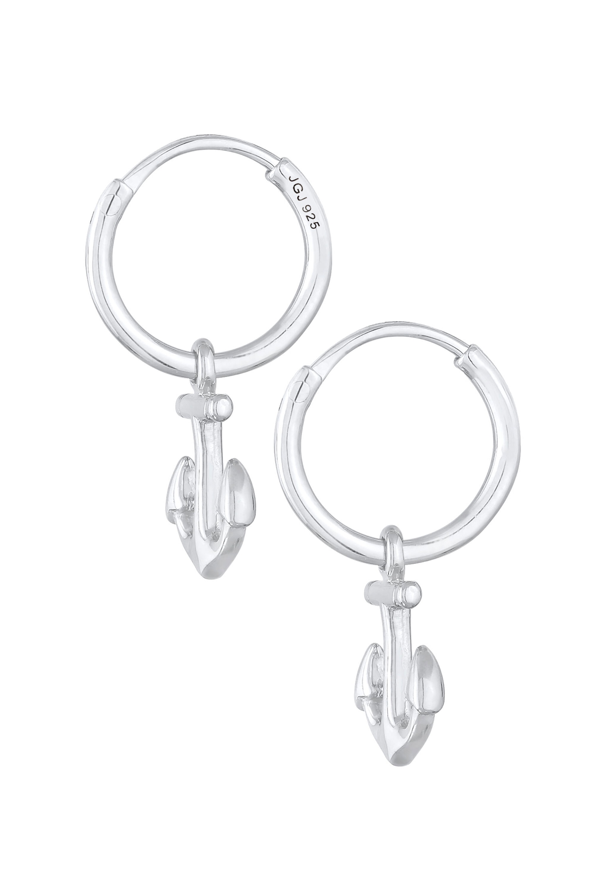 Elli Paar Creolen »Creolen Anker Maritim 925 Silber«