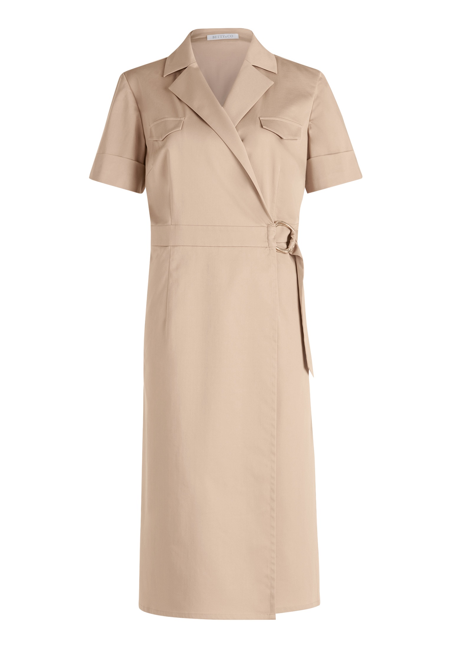 Betty&Co Wickelkleid "Damen mit Kragen" Nahttasche Schnallen günstig online kaufen