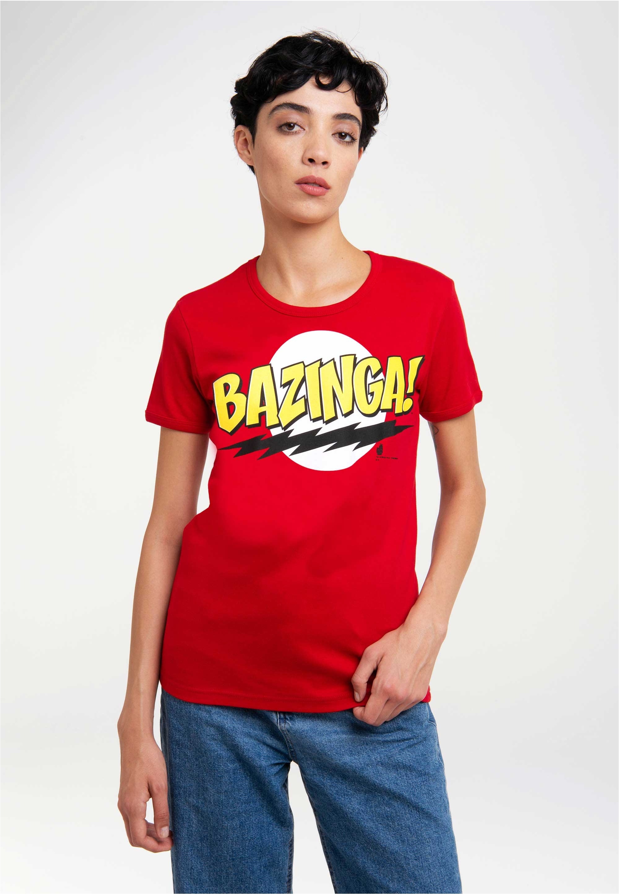 LOGOSHIRT T-Shirt "Big Bang Theory  Bazinga" mit coolem Frontprint günstig online kaufen