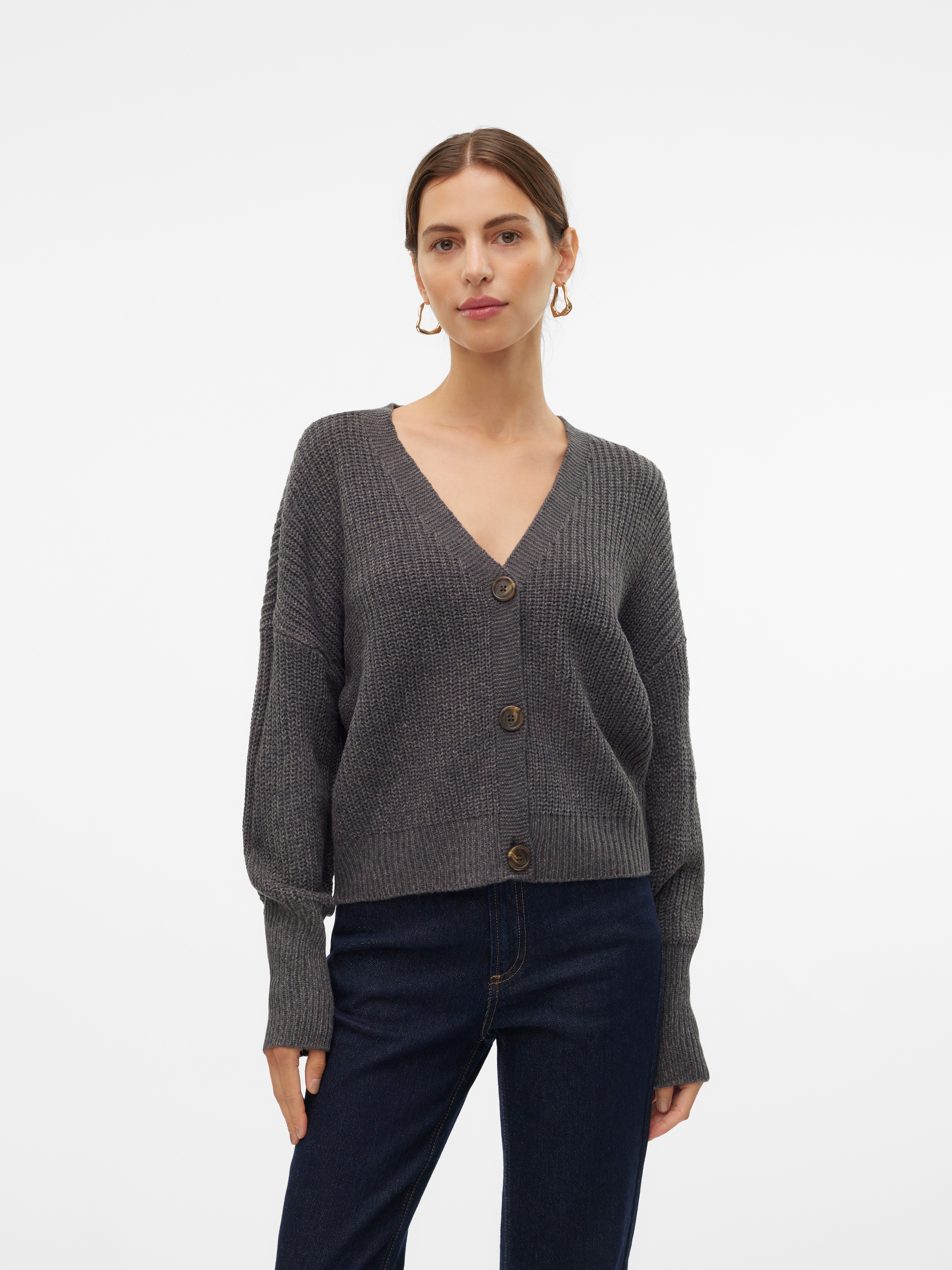 Vero Moda Strickjacke "VMLEA LS V-NECK CUFF CARDIGAN" günstig online kaufen