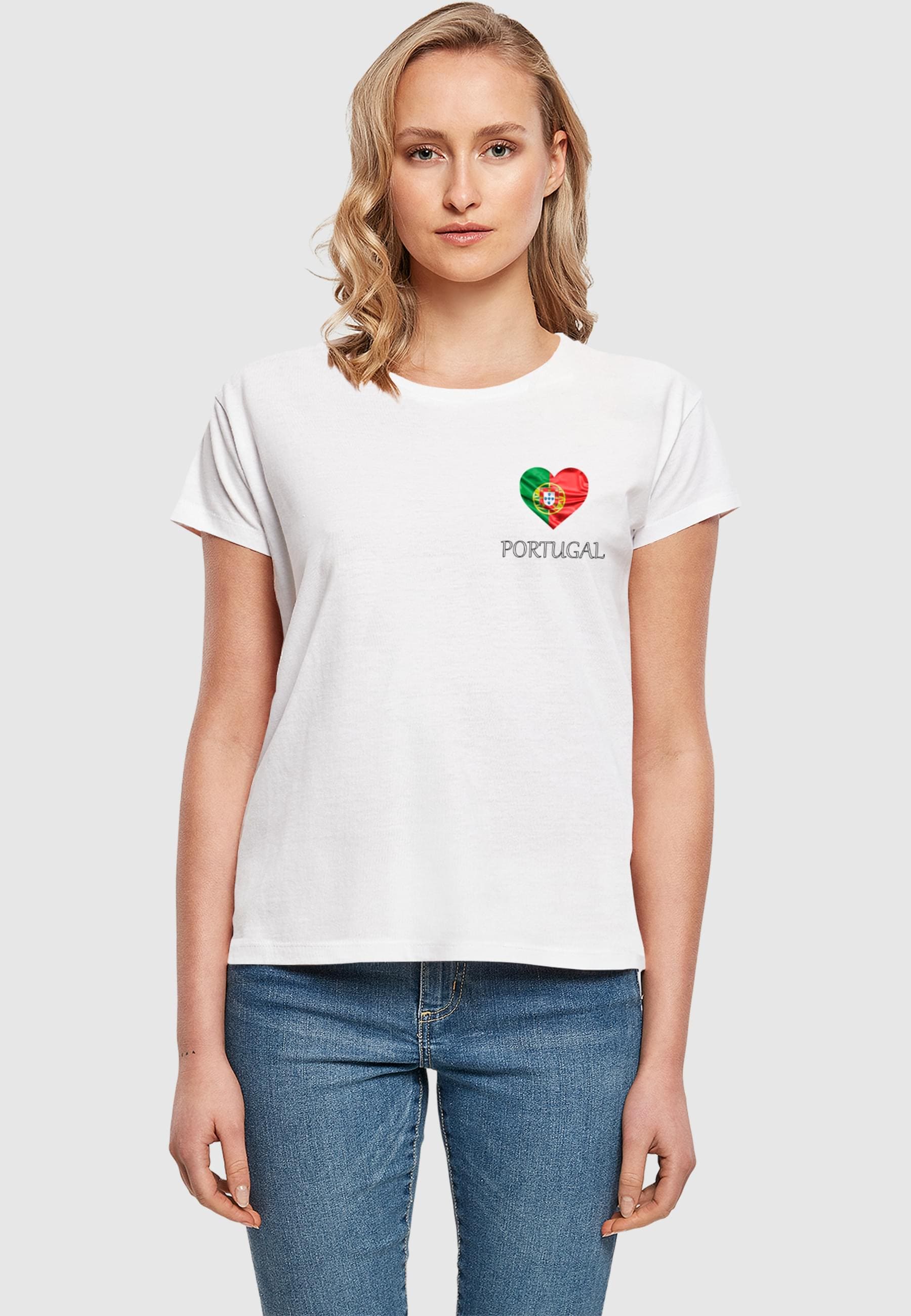 Merchcode T-Shirt »Merchcode Ladies Merchcode Football - Portugal T-shirt«, (1 tlg.)