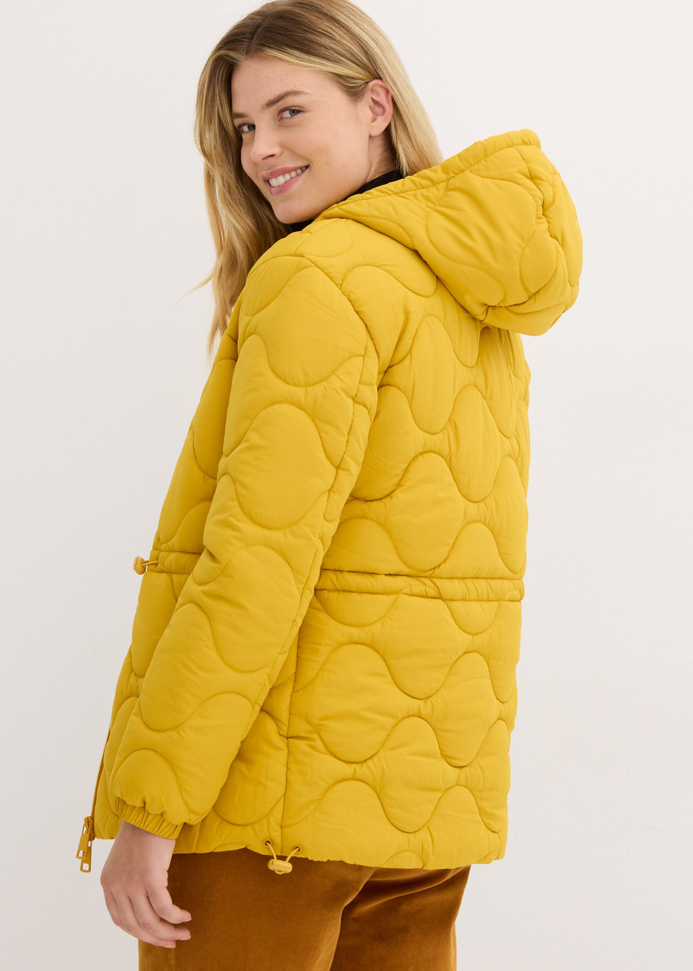 bonprix Steppjacke »Steppjacke« mit Kapuze Casual Stil, Kurzparka mit Taillen-Kordelzug, hochwertige Steppung