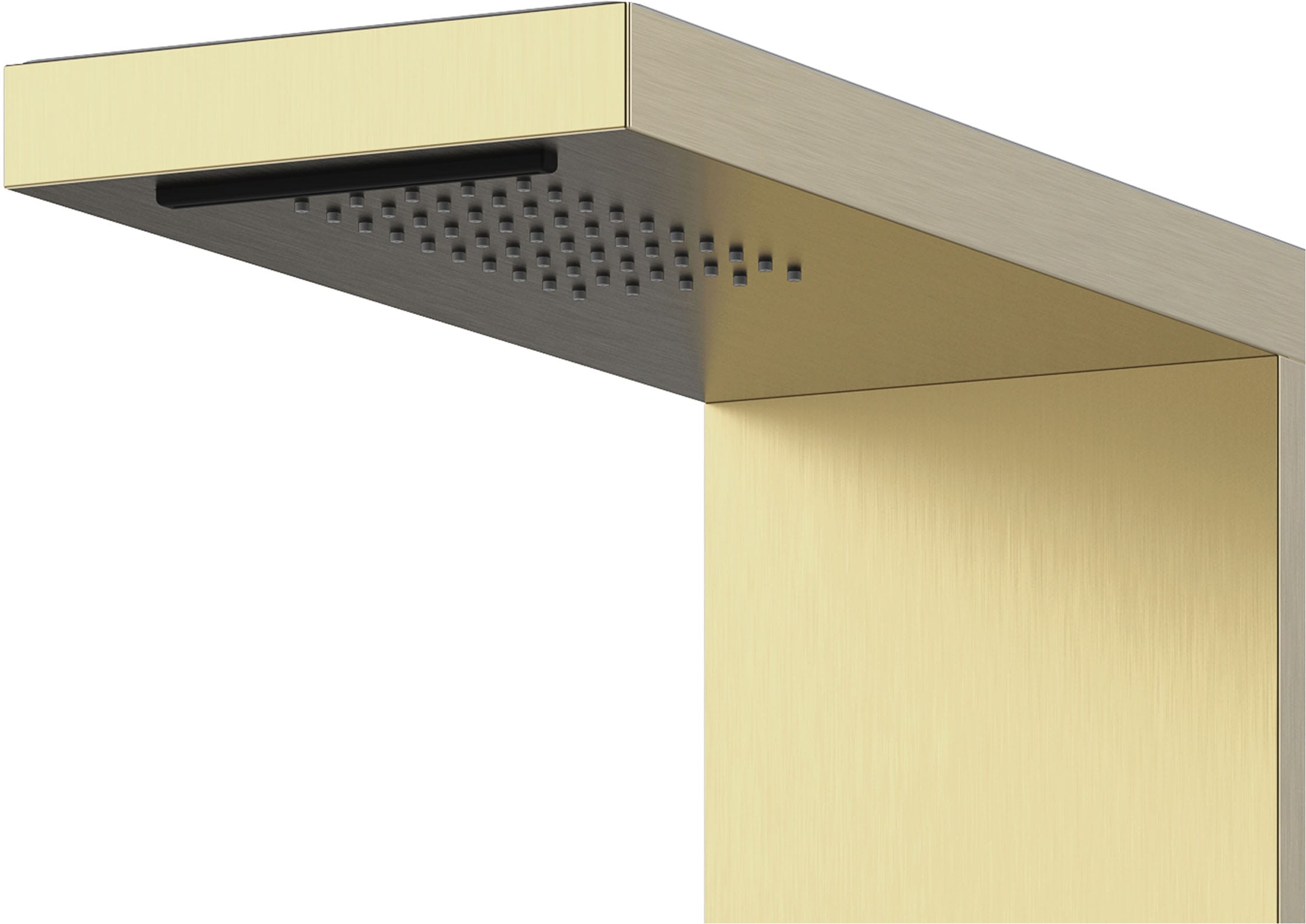 Marwell Duschsäule »Essenza gold«, Edelstahl Regendusche, 125x20 cm