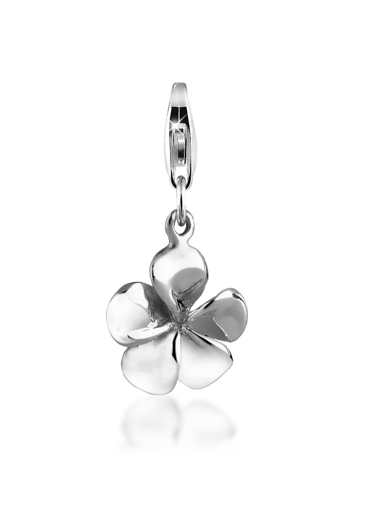 Charm-Einhänger »Anhänger Frangipani Blüte Flower 925 Silber«