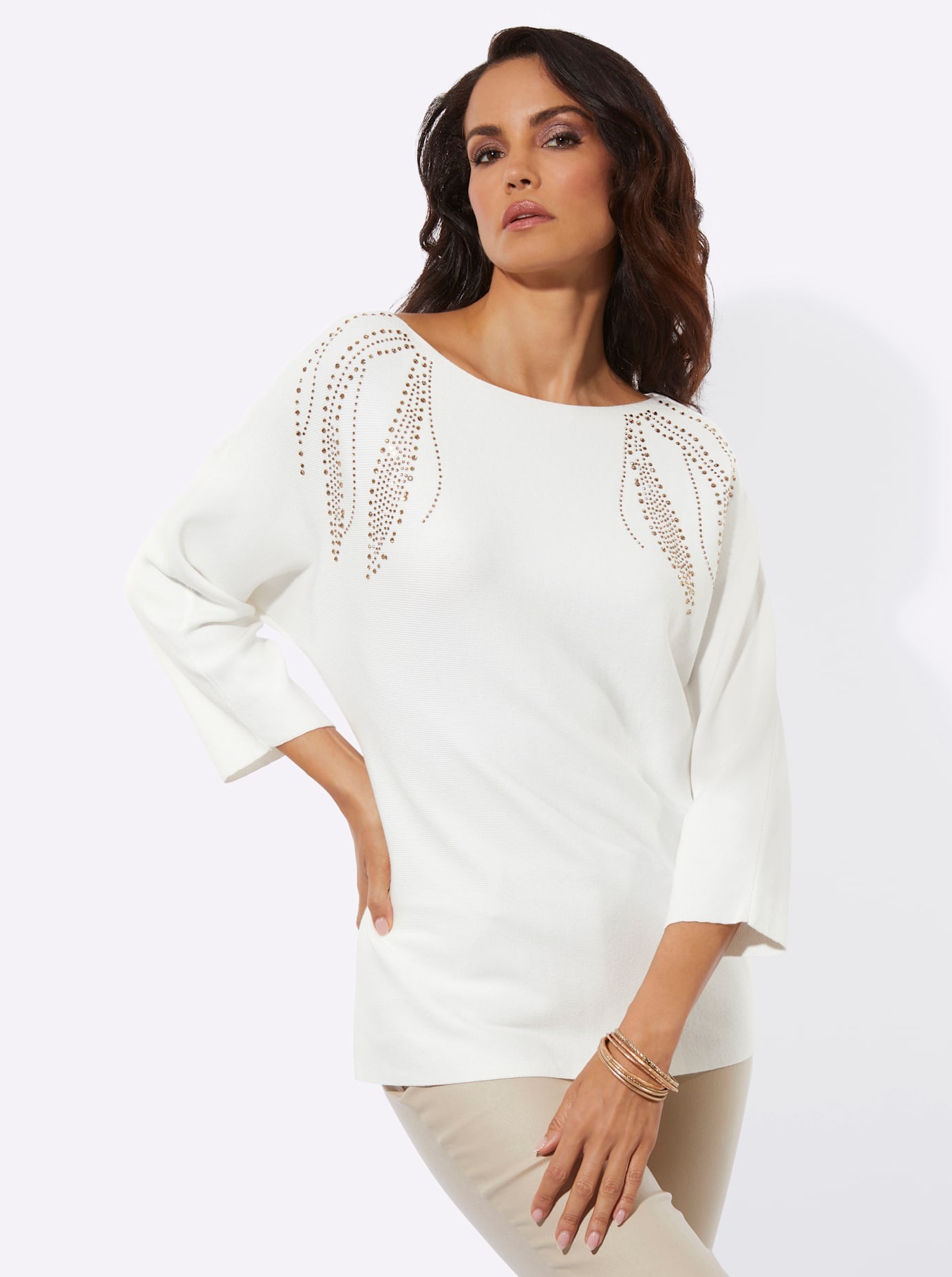 creation L 3/4 Arm-Pullover "Lyocell-Viskose-Pullover" günstig online kaufen