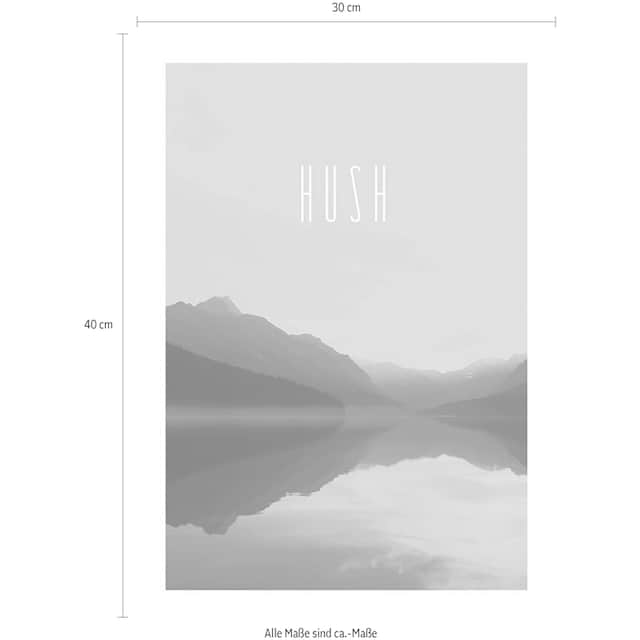 Hush | Kinderzimmer, Lake Schlafzimmer, Wohnzimmer Komar (1 »Word Poster Natur, Sand«, BAUR St.),