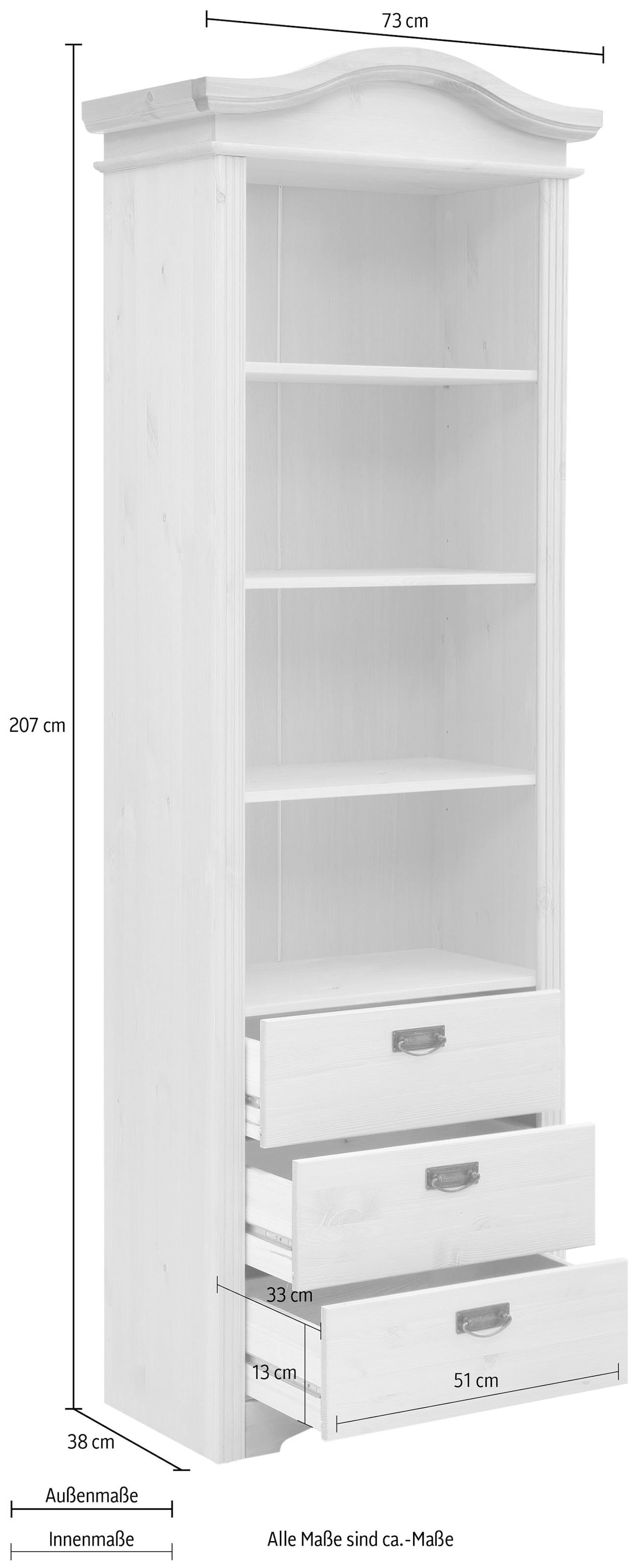 Home affaire Regal »Konrad«, aus massiver, FSC®-zertifizierter Kiefer
