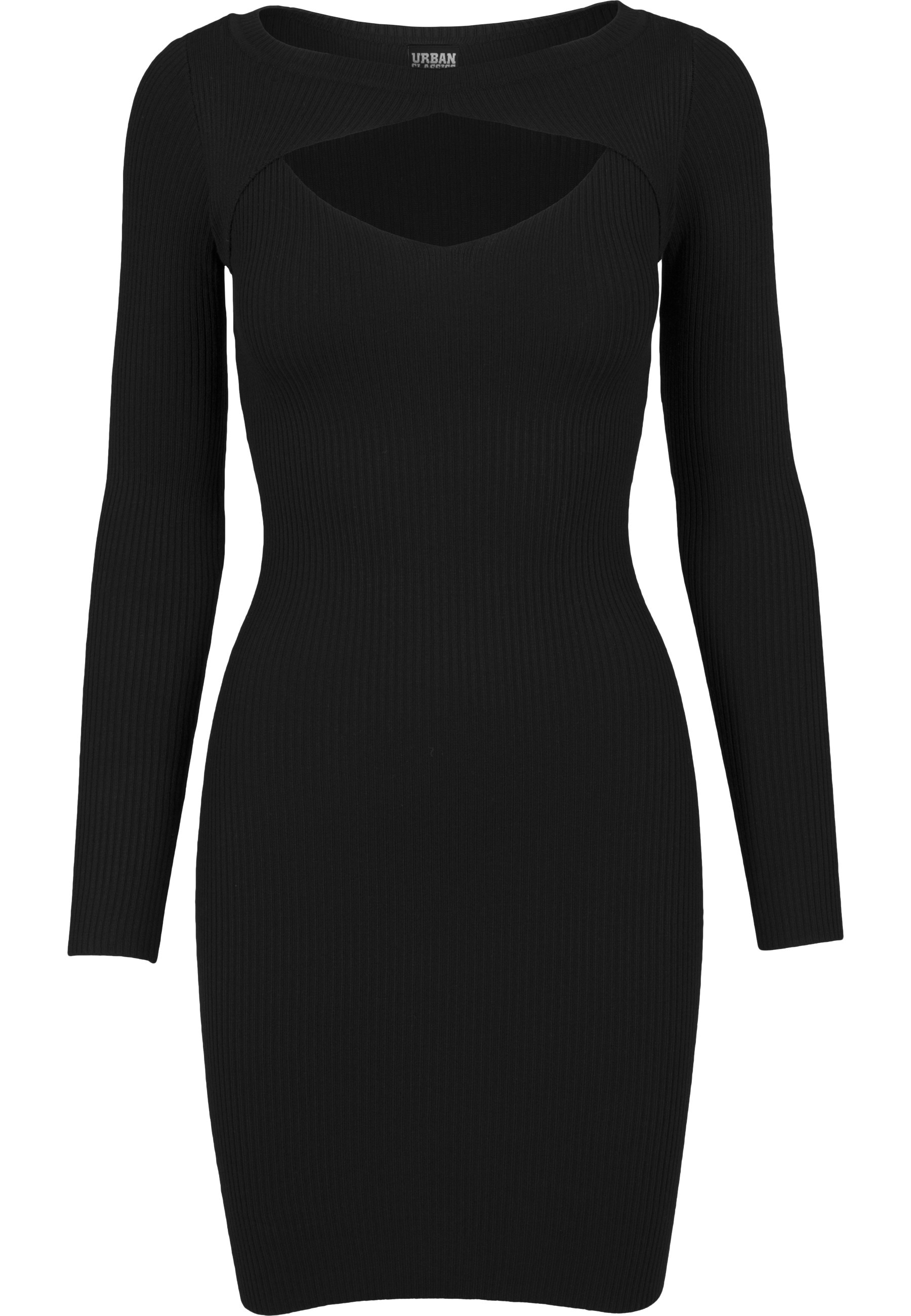 URBAN CLASSICS Shirtkleid "Urban Classics Damen Ladies Cut Out Dress" 1 Stk. tlg.