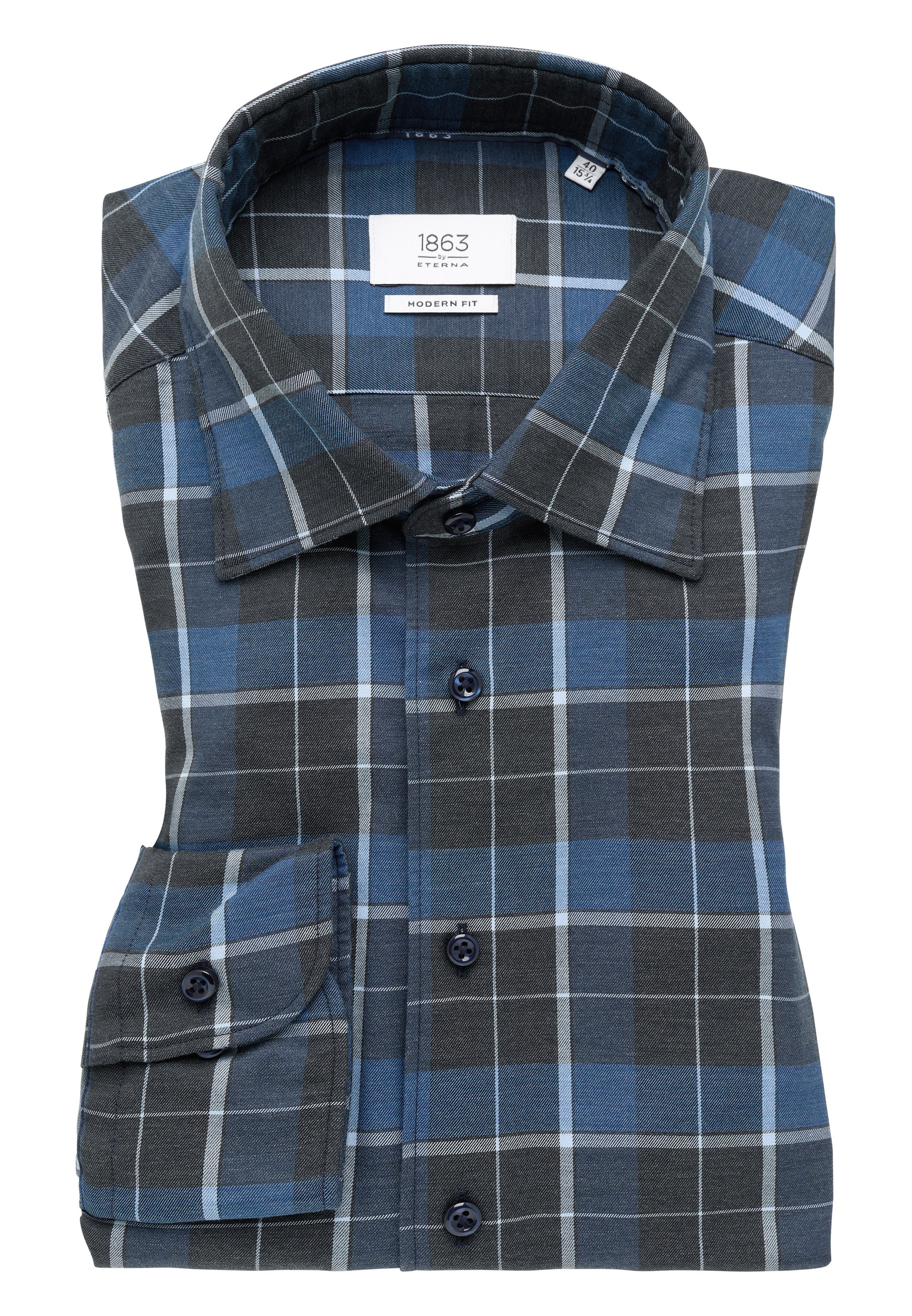 Eterna Langarmhemd »MODERN FIT«, EASY IRON (bügelleicht)
