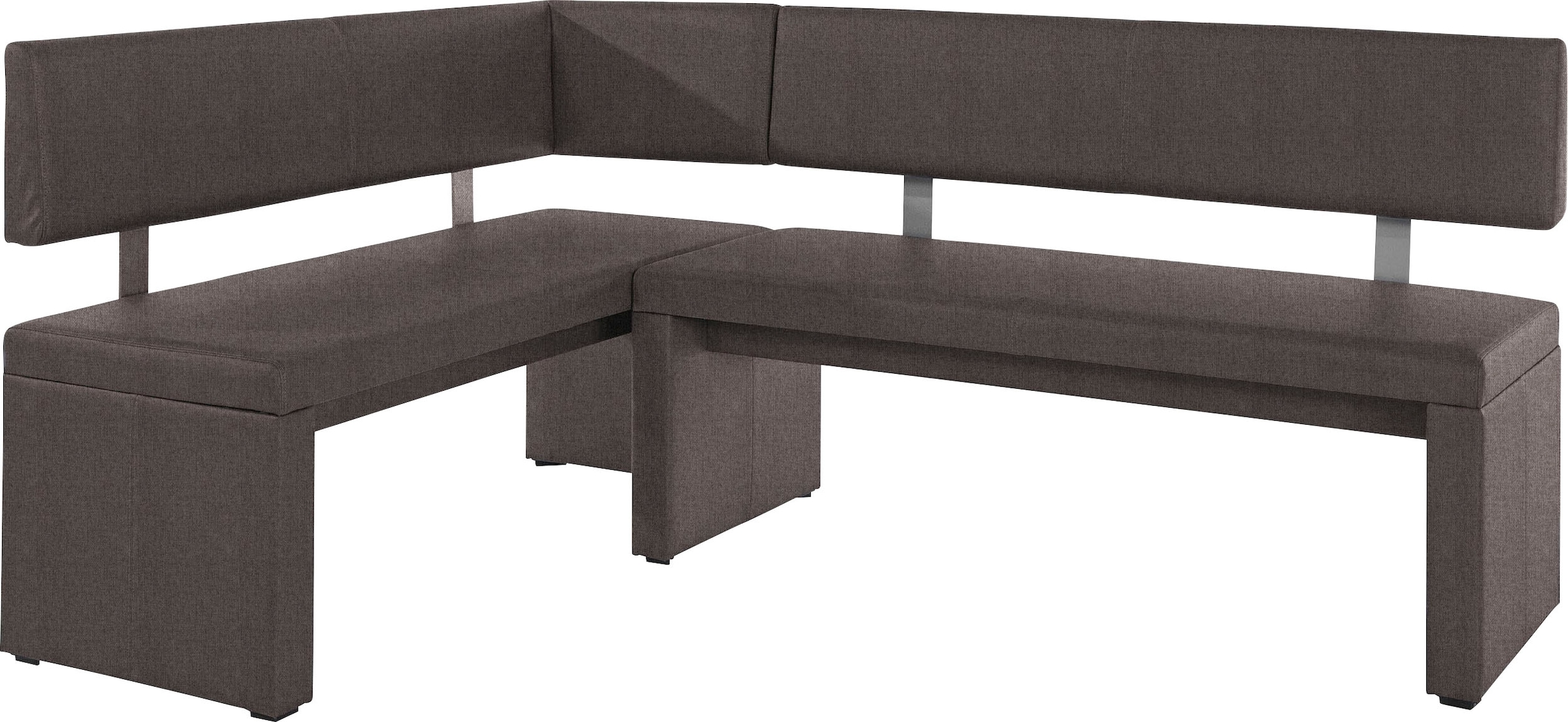 Eckbank OTTO HOME "Charissa", braun (dunkelbraun (capulet 4007)), B:190cm H:90cm T:140cm, Holzwerkstoff, Massivholz, Sitzbänke, Eckbank, in 3 Größen, verschiedene Qualitäten