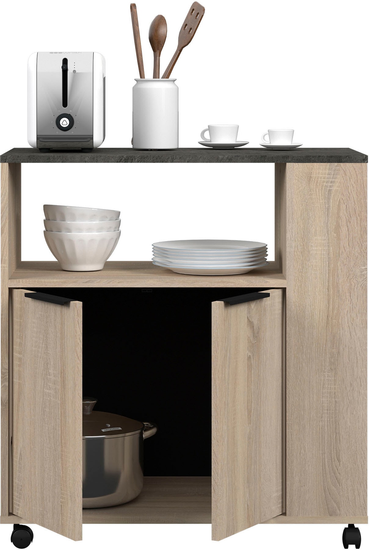 Parisot Schrank-Set »Parisot Fumay 1«, (2 St.), bietet viel Stauraum, praktischer Kabeldurchlaß, variabel stellbar