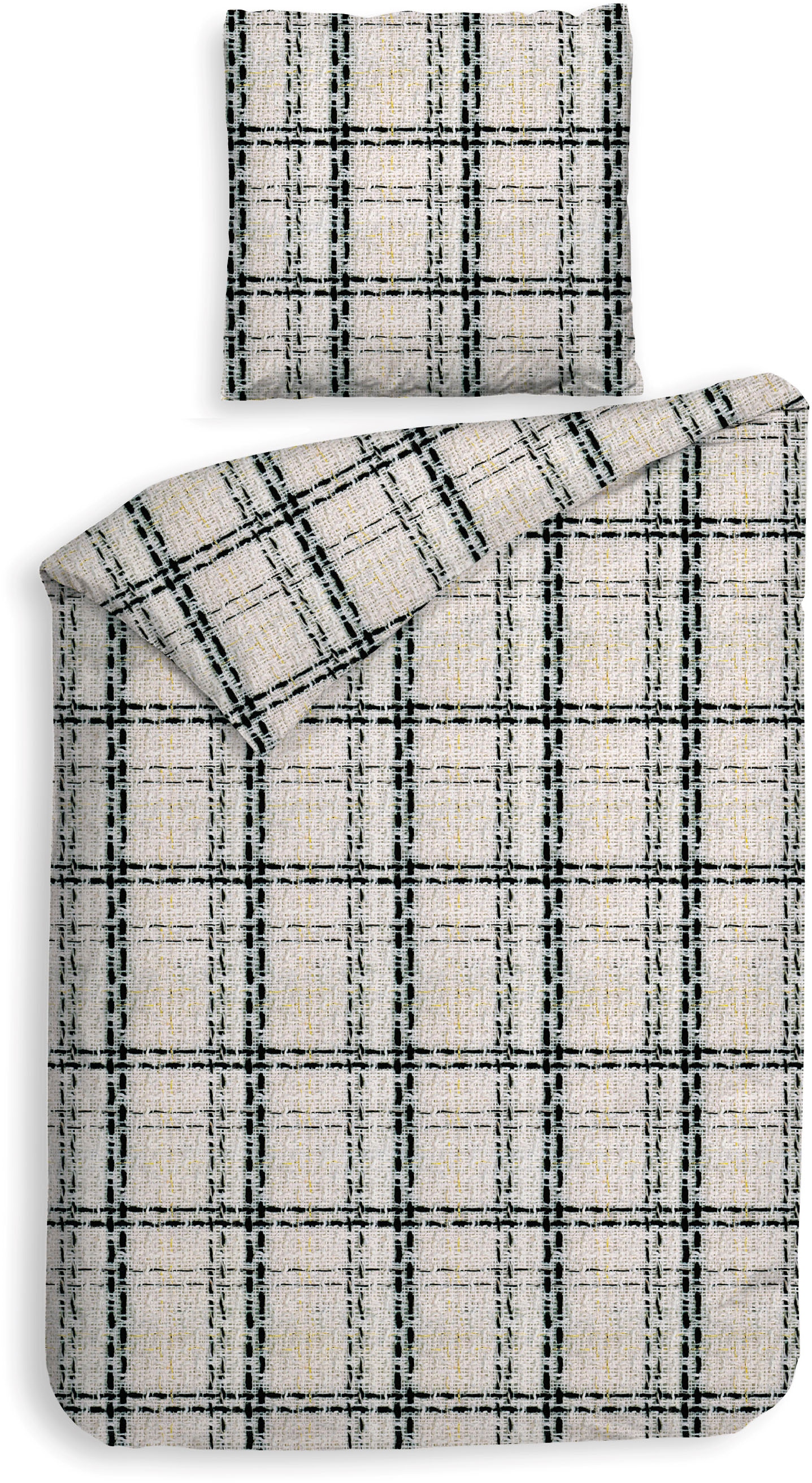 Heckett & Lane Bettwäsche "Ennio" 2 Stk. Karo Muster, hochwertiges Flanell, günstig online kaufen