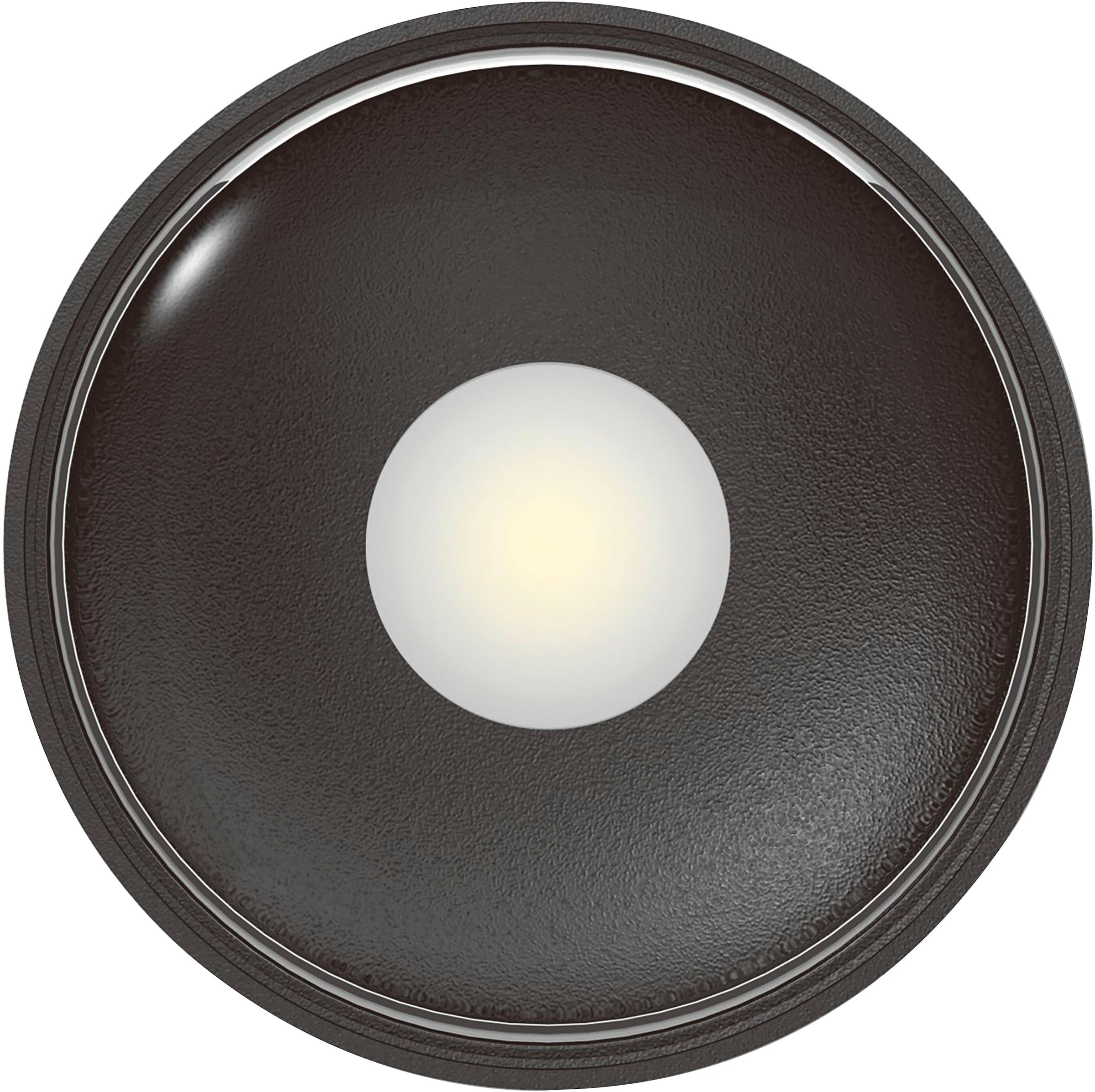 LED Außen-Deckenleuchte HEITRONIC, H:3,6cm Ø:10,7cm, grau, Leuchten, "Girona", Wandlampe, Deckenlampe, wasserdicht, für innen und außen