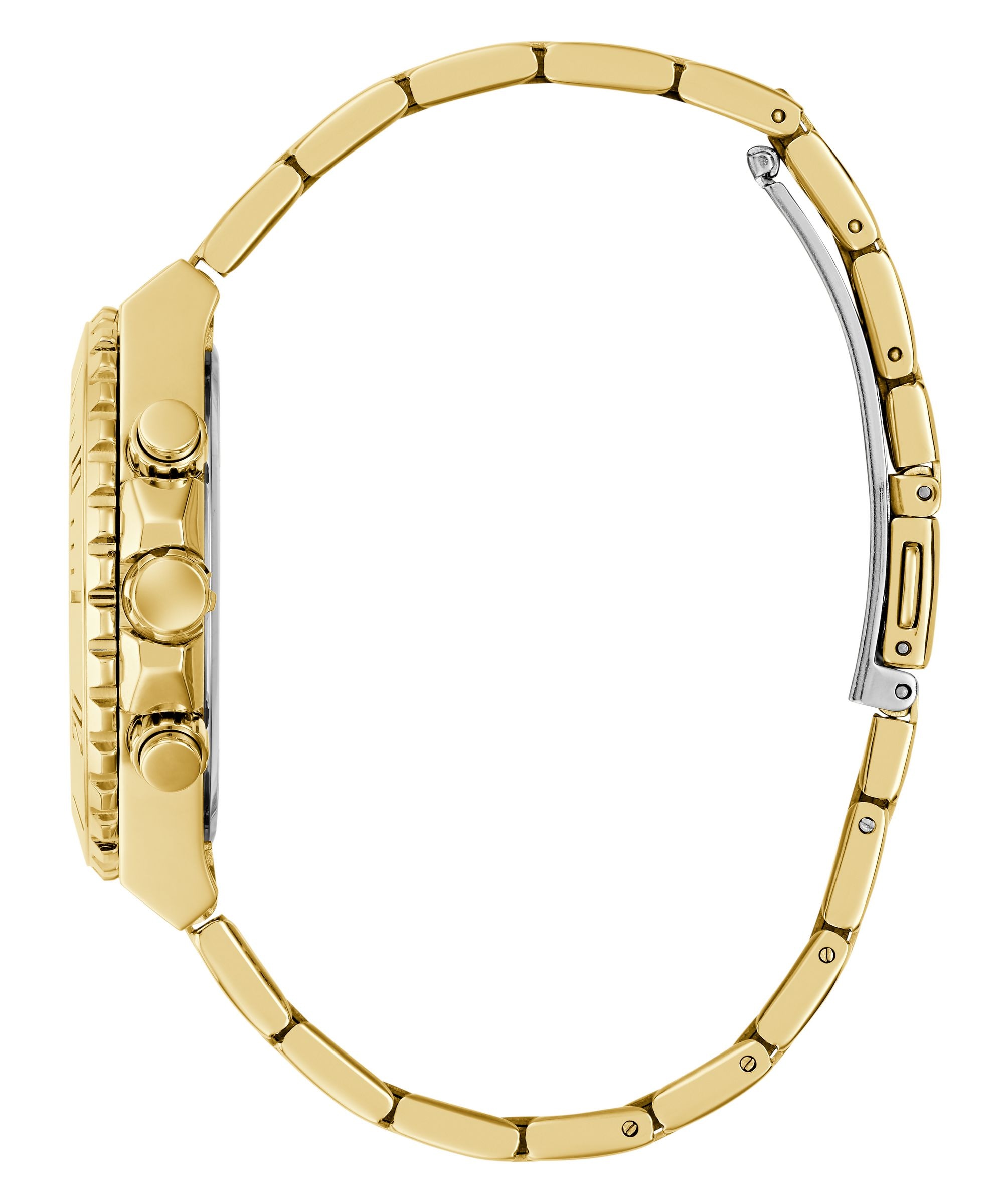 Guess Multifunktionsuhr »PHOEBE« Quarzuhr, Armbanduhr, Damenuhr, Edelstahlarmband, analog, Wochentag