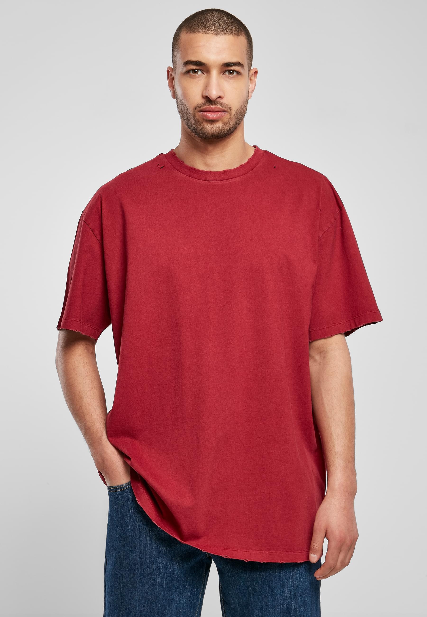 URBAN CLASSICS T-Shirt »Urban Classics Herren Oversized Distressed Tee«, (1 tlg.)