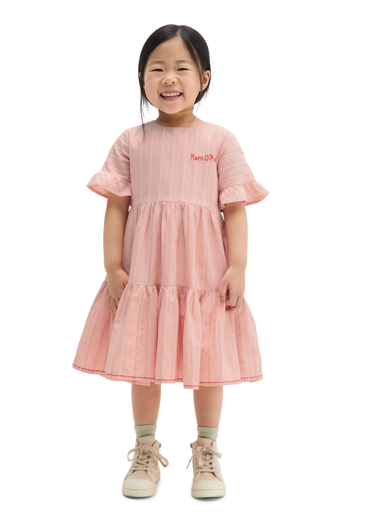 Marc O'Polo Sweatkleid »mit gesticktem Streifenmuster«