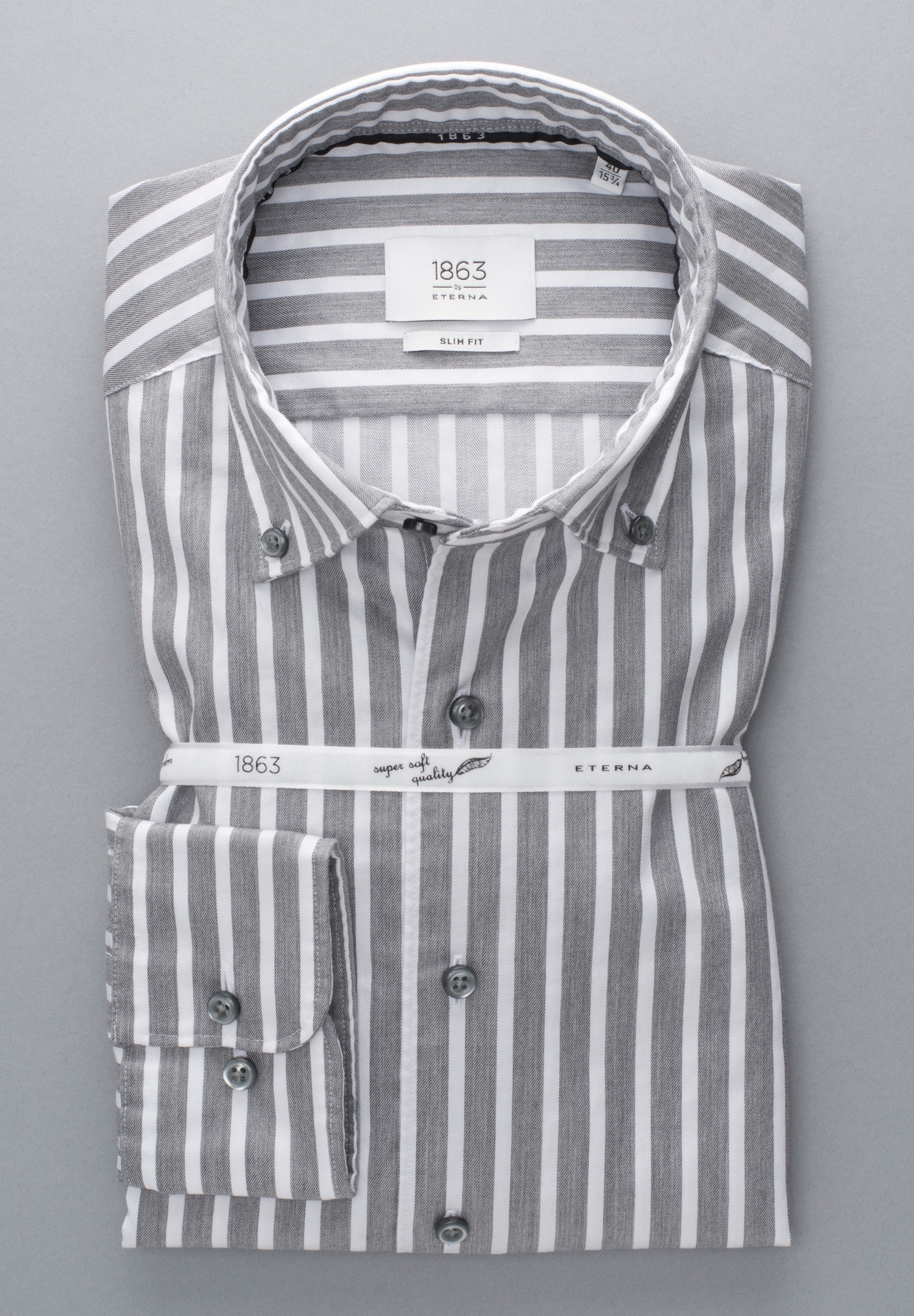 Eterna Langarmhemd »SLIM FIT« EASY IRON (bügelleicht)