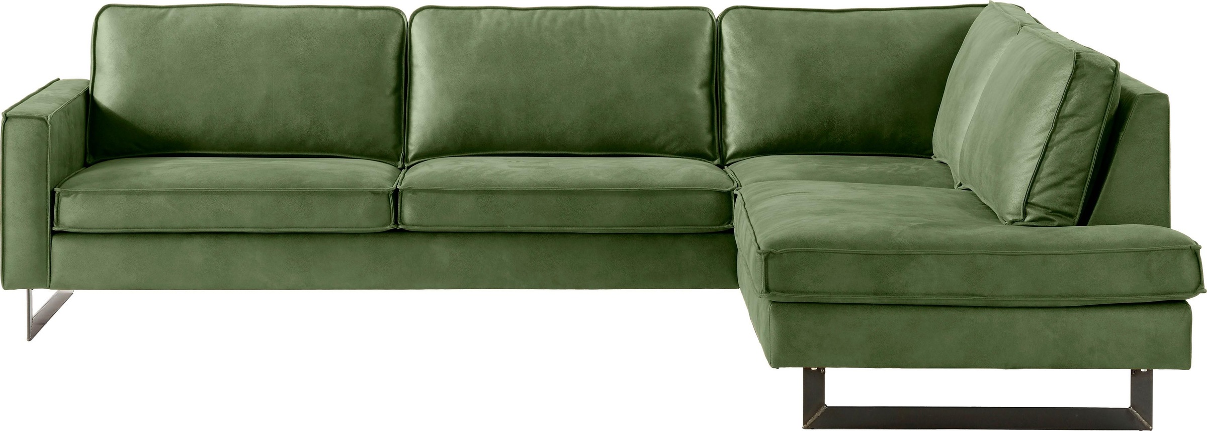 Places of Style Ecksofa "Pinto, 290 cm, Cord, Chenille, Lederoptik, Ottoman günstig online kaufen