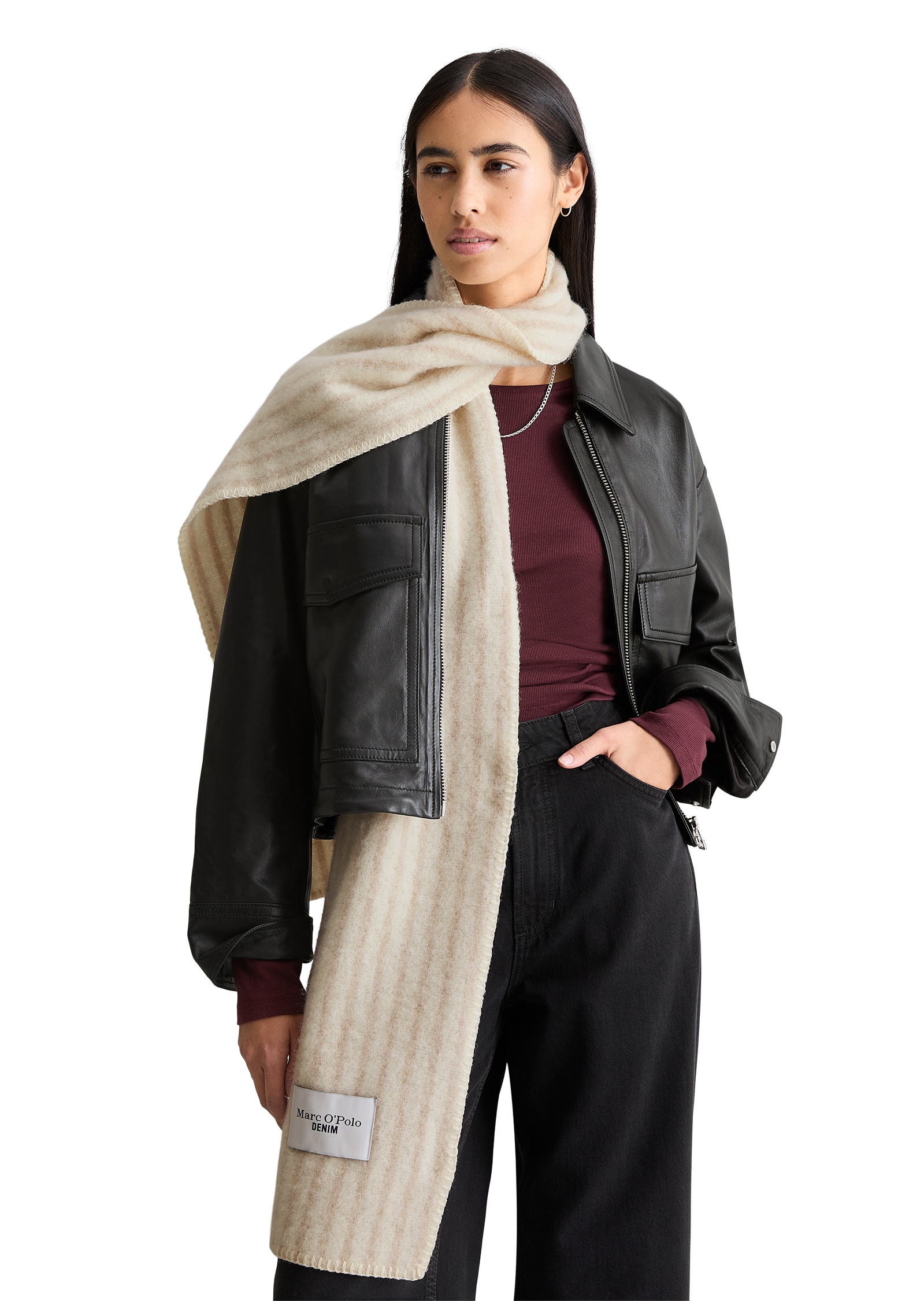 Marc O'Polo DENIM Schal »aus Schurwolle-Alpakawolle-Mix«