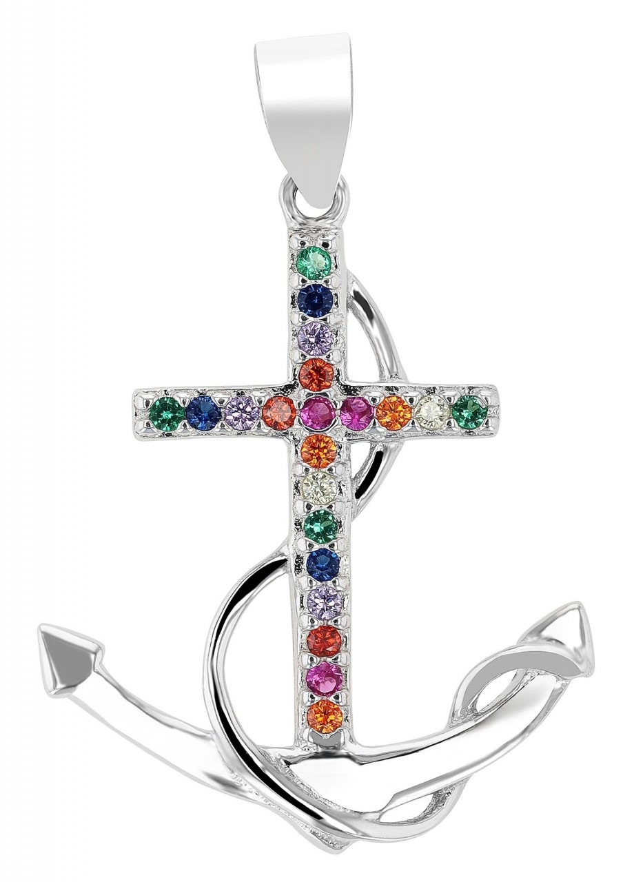Adelia´s Kettenanhänger »moderner Anker Anhänger aus 925 Sterling Silber« ()