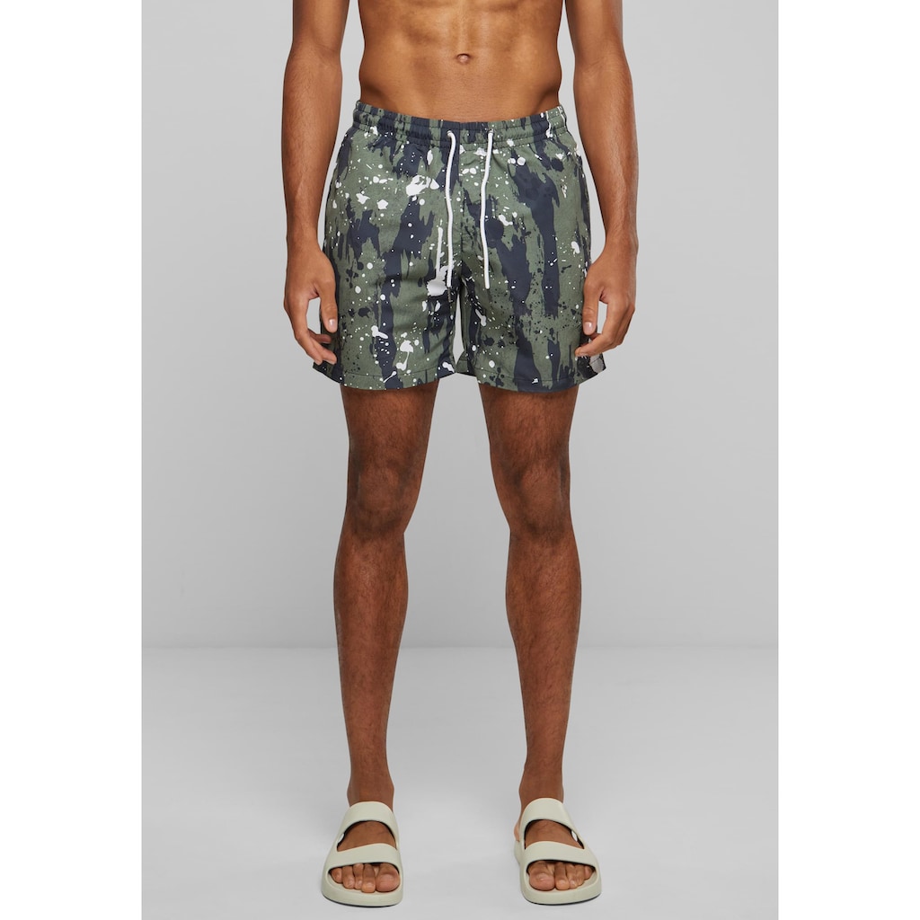 URBAN CLASSICS Badeshorts »Urban Classics Herren Pattern Swim Shorts«