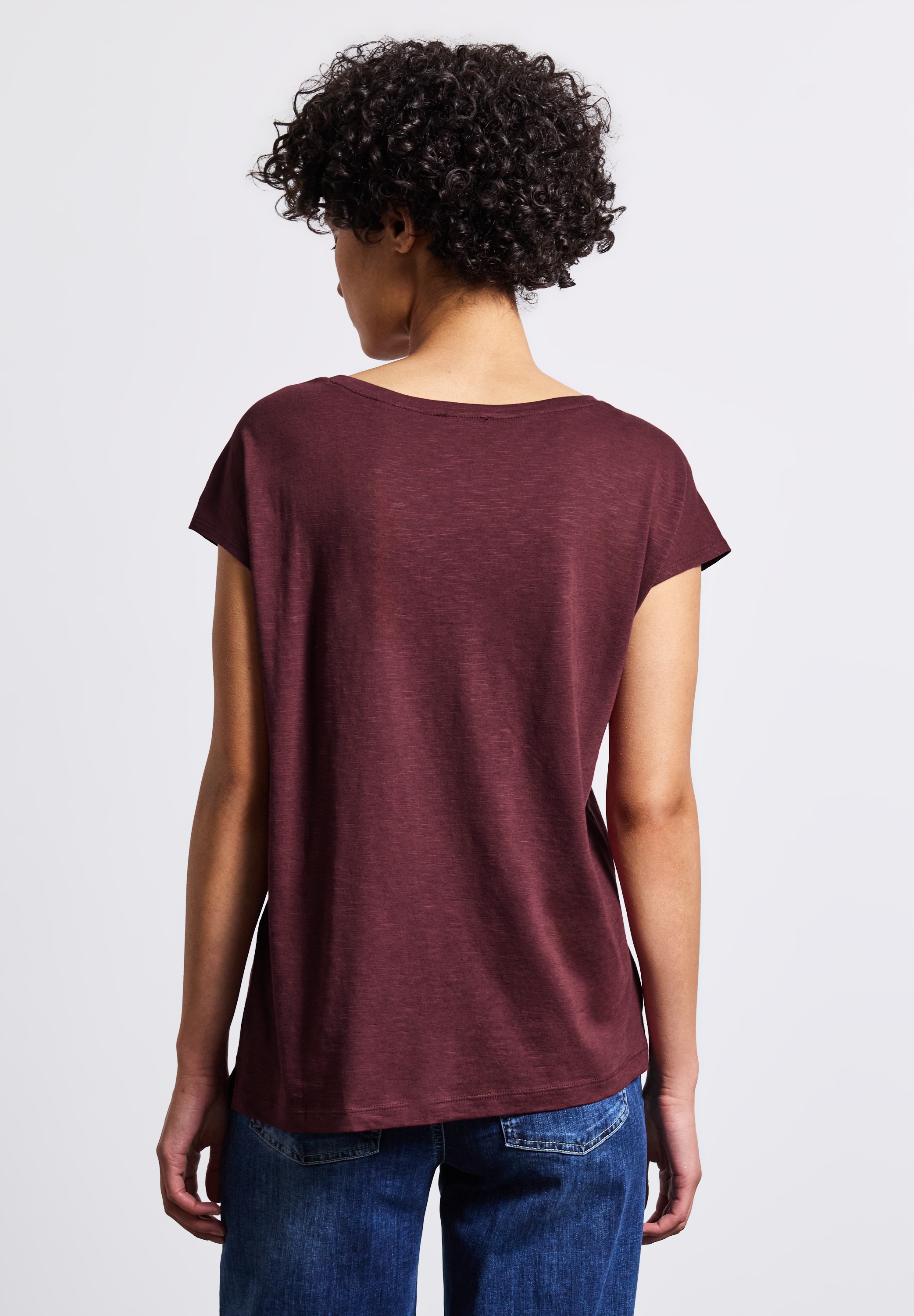 STREET ONE T-Shirt, mit Schlitz am Saum